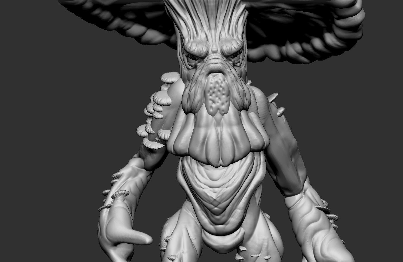 Ancient Myconid - STL - RPG MINIATURE 3D print model_7