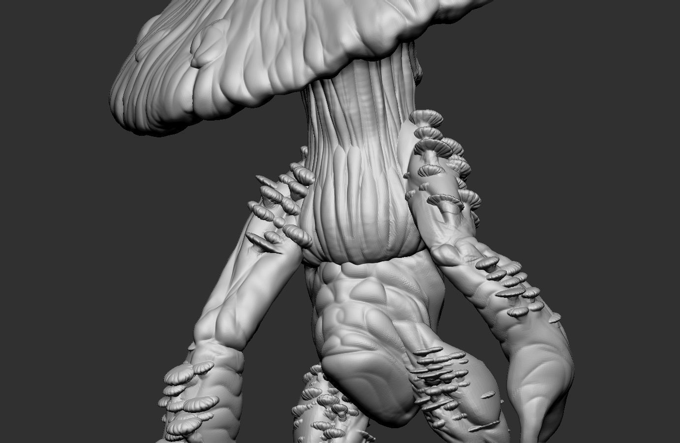 Ancient Myconid - STL - RPG MINIATURE 3D print model_11