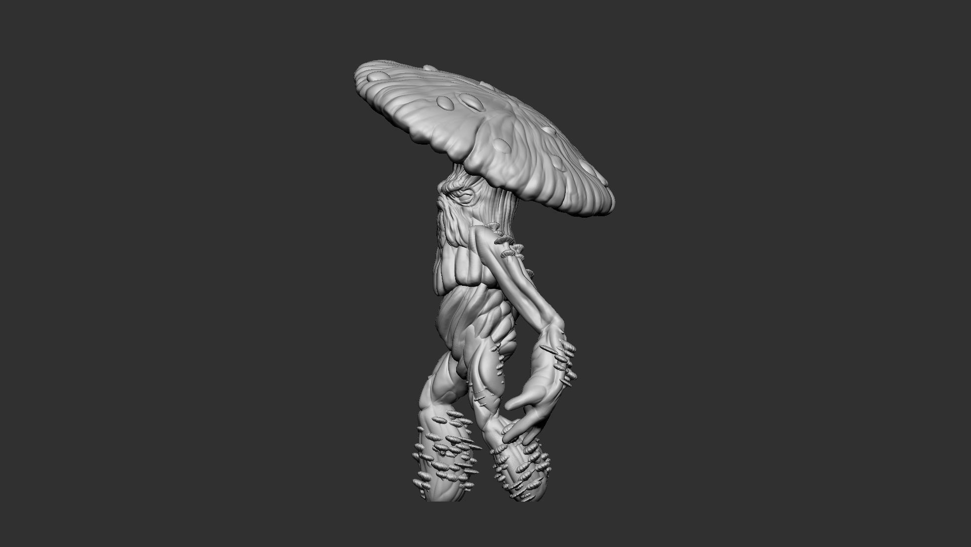 Ancient Myconid - STL - RPG MINIATURE 3D print model_13