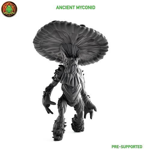 Ancient Myconid - STL - RPG MINIATURE 3D print model