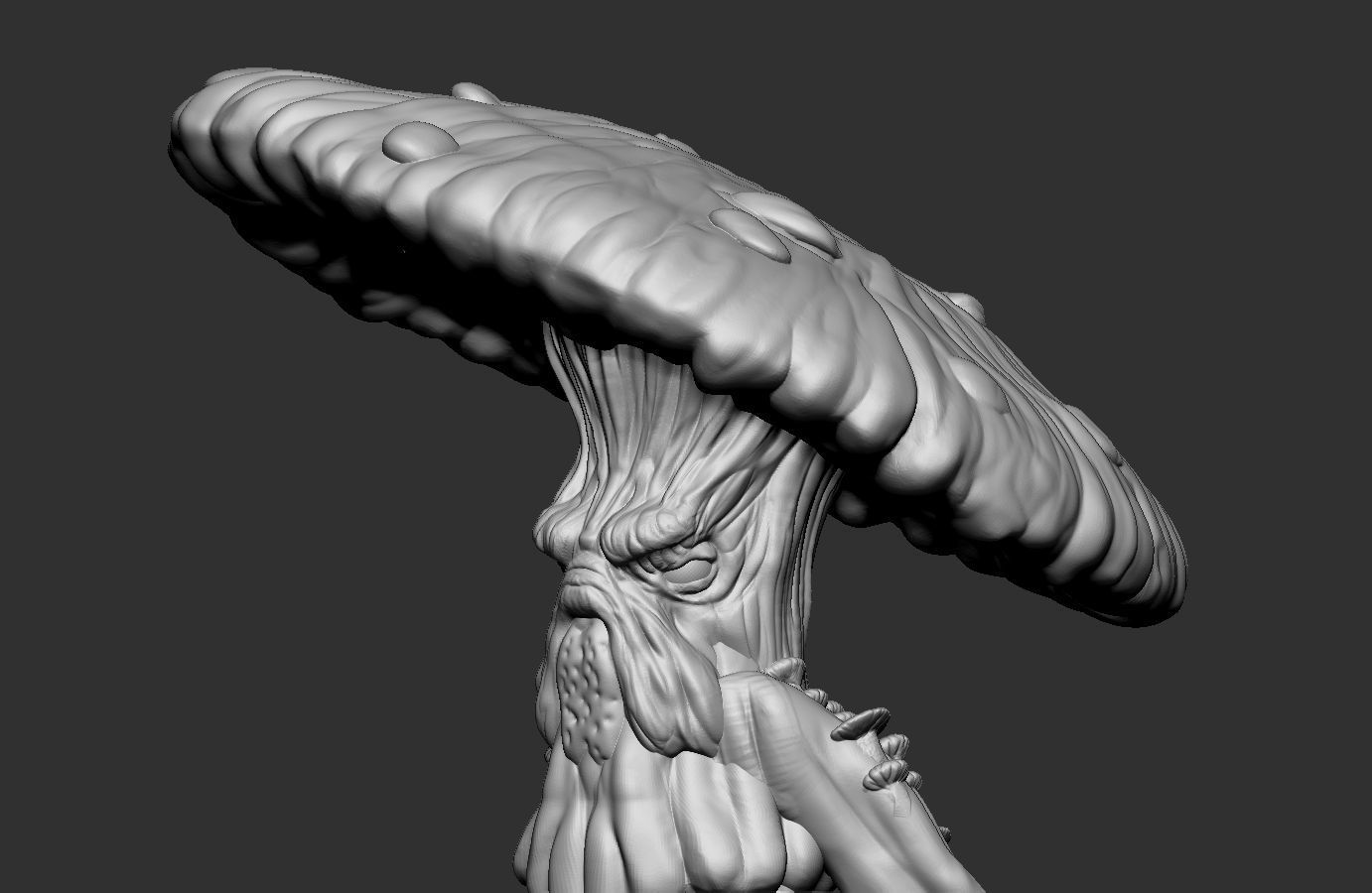 Ancient Myconid - STL - RPG MINIATURE 3D print model_22