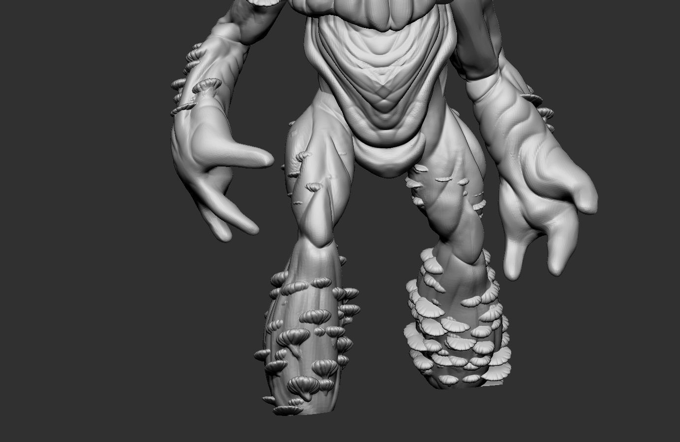 Ancient Myconid - STL - RPG MINIATURE 3D print model_15