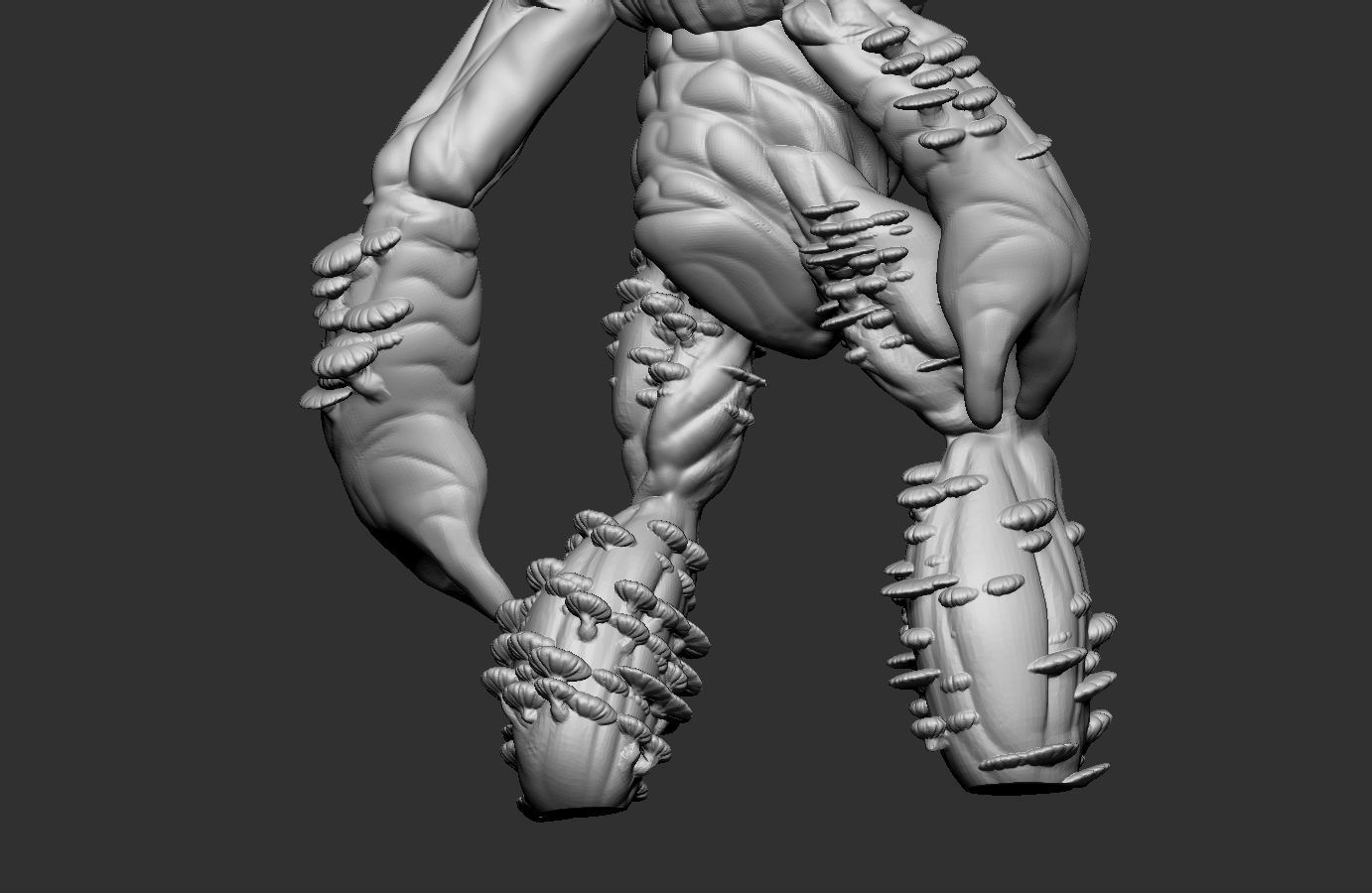 Ancient Myconid - STL - RPG MINIATURE 3D print model_12