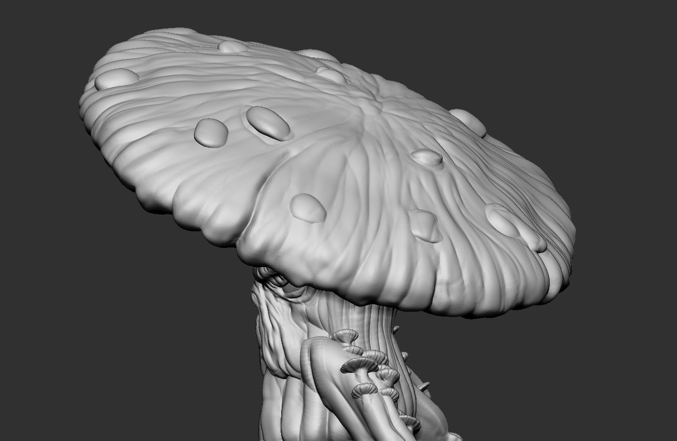 Ancient Myconid - STL - RPG MINIATURE 3D print model_23