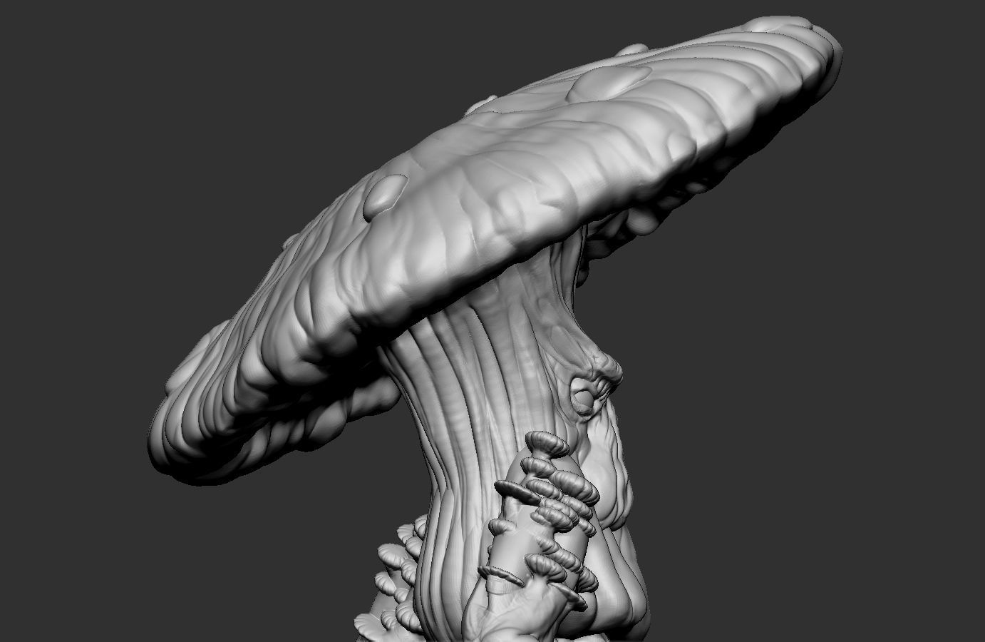 Ancient Myconid - STL - RPG MINIATURE 3D print model_4