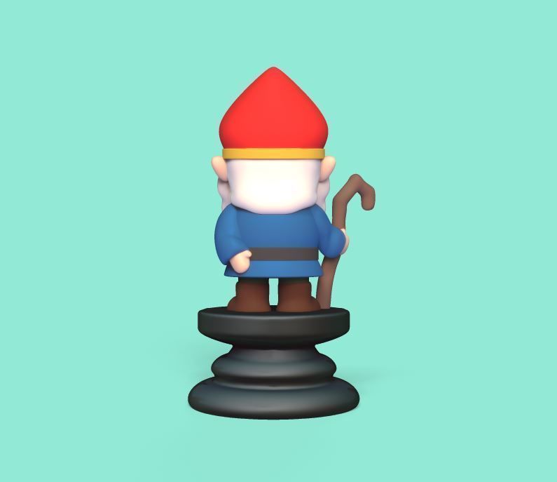 Gnome Chess - Bishop 3D print model_4