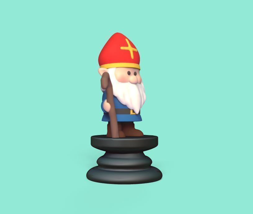 Gnome Chess - Bishop 3D print model_2