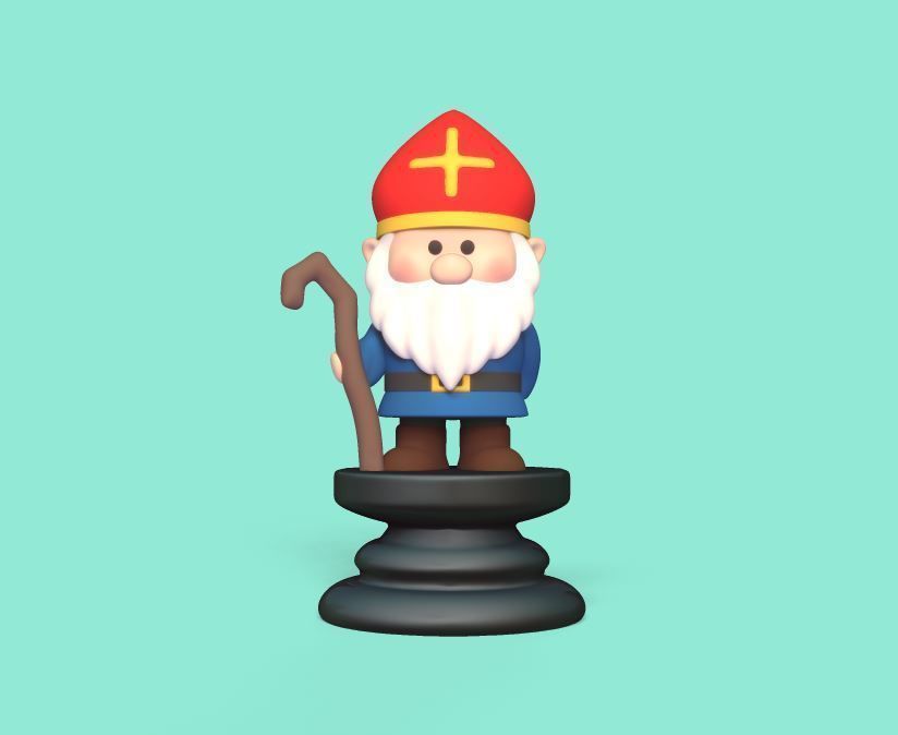 Gnome Chess - Bishop 3D print model_1