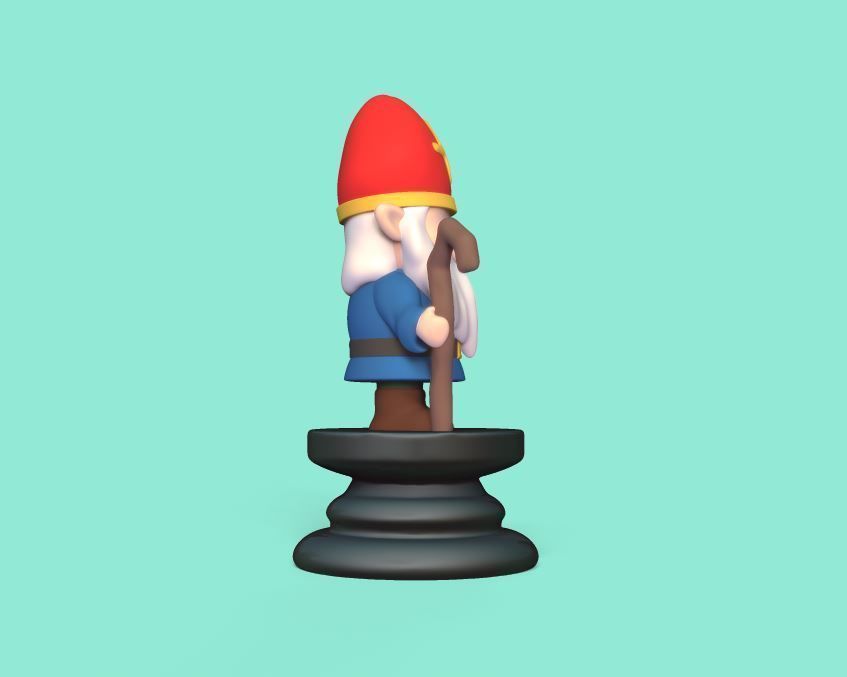 Gnome Chess - Bishop 3D print model_3