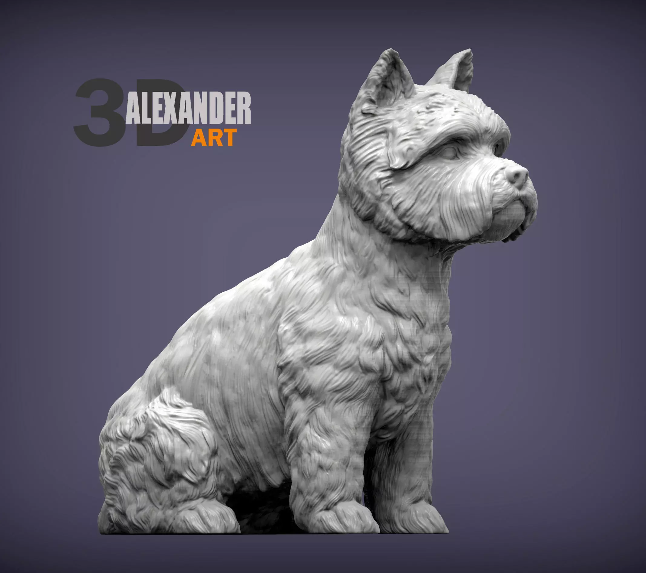 West highland white terrier 3D print model_0