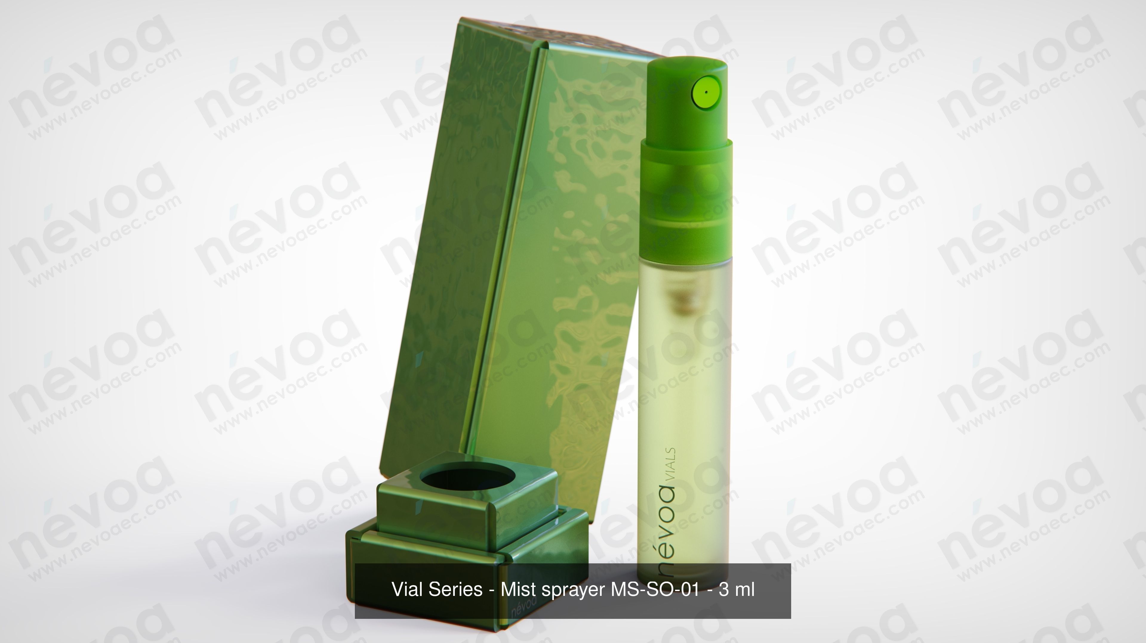 Vial Series - Mist sprayer - Cream pump - 3 ml 3D Model Collection_1