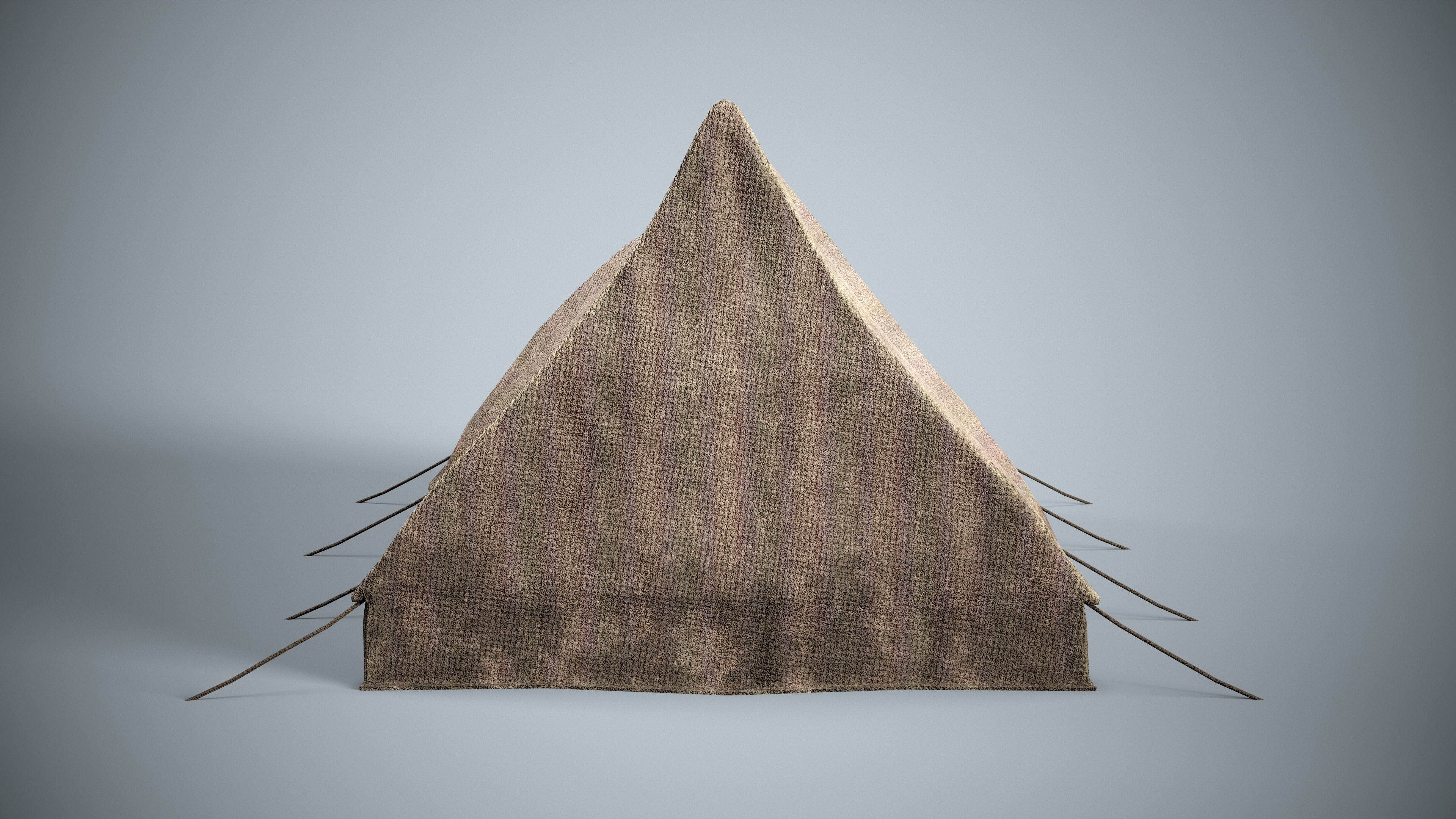 Old Camping Tent Low-poly 3D model_5