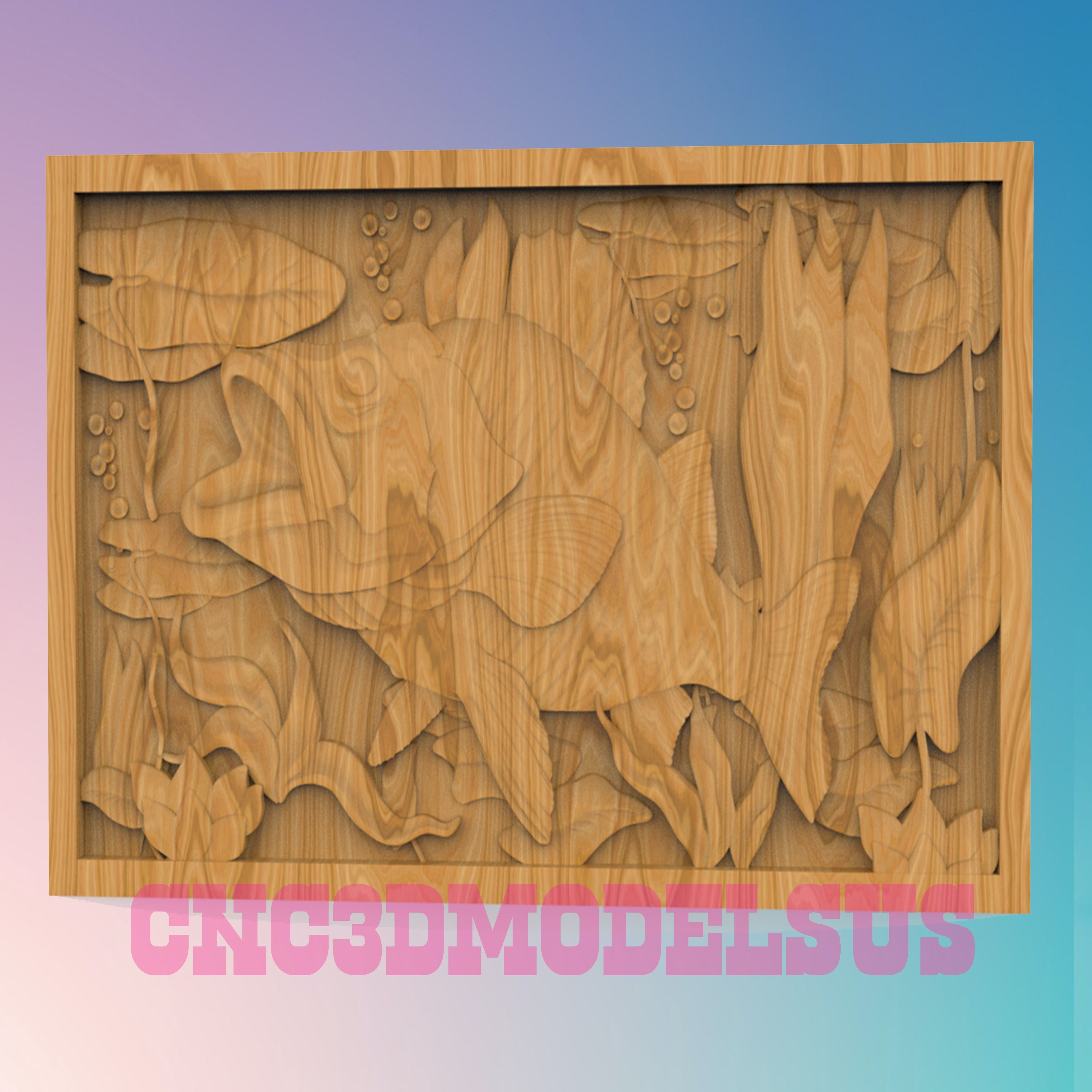 carp fish 3D MODEL STL FILE FOR CNC ROUTER LASER 3D print model_1