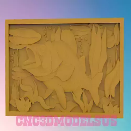  carp fish 3D MODEL STL FILE FOR CNC ROUTER LASER 3D print model