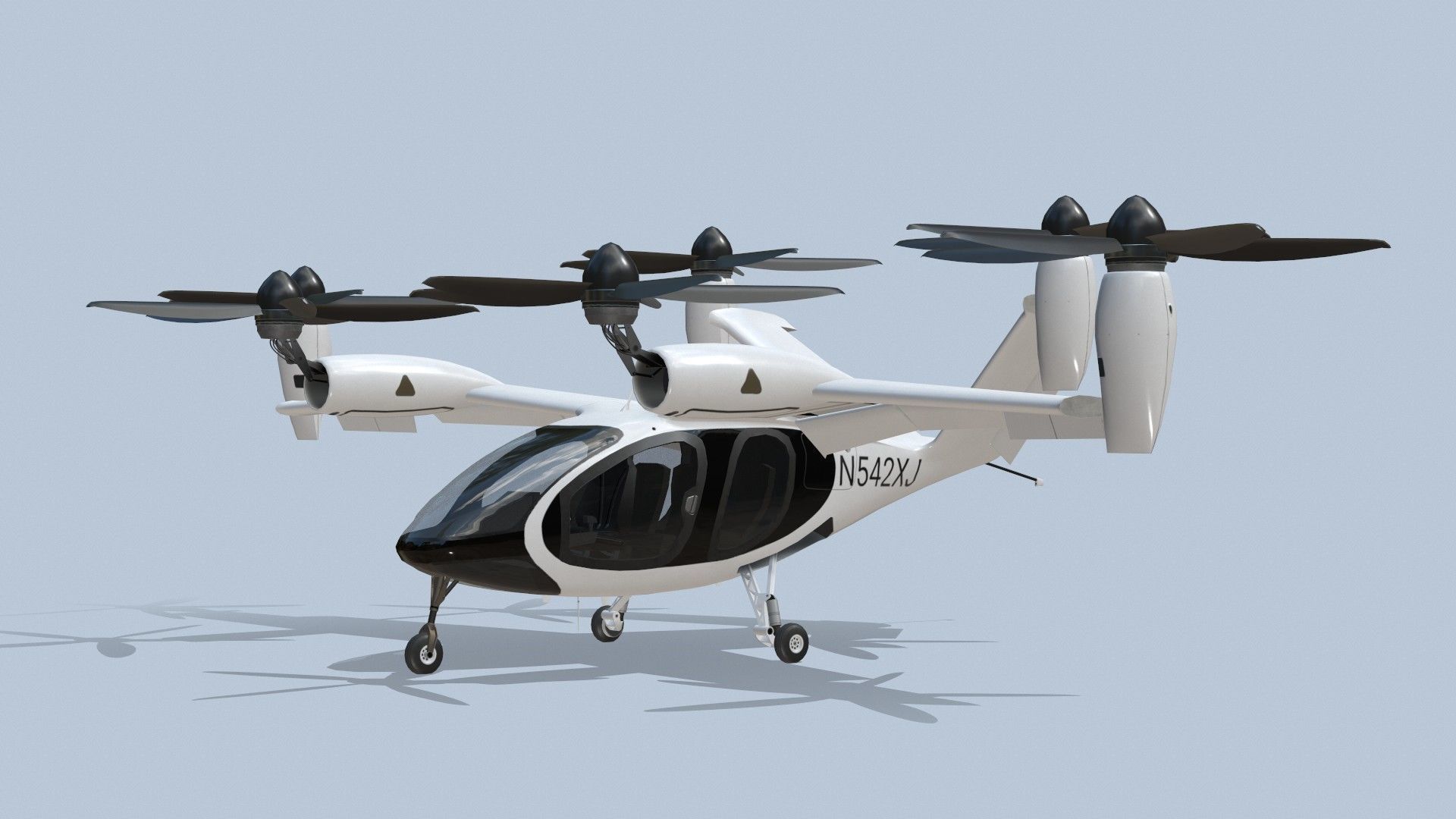 Joby S4 EVTOL Low-poly 3D model_19