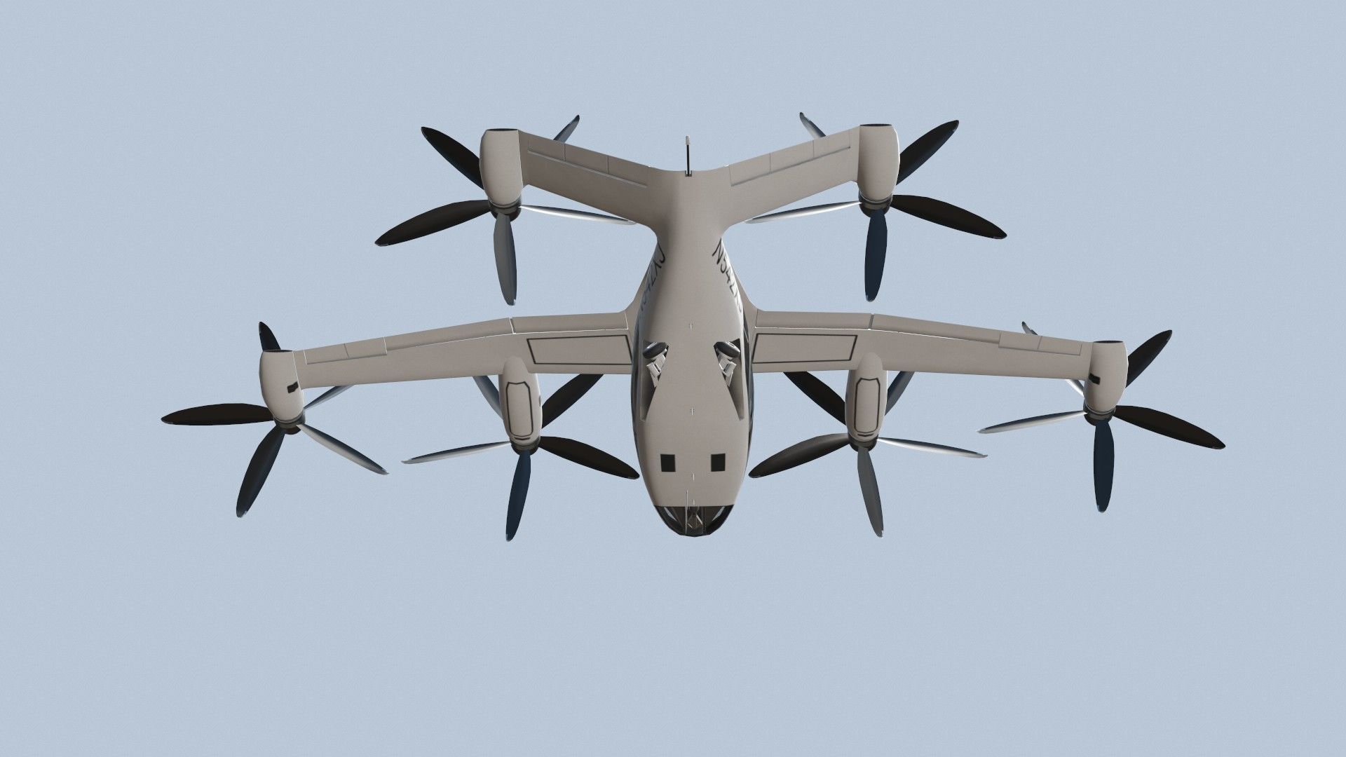 Joby S4 EVTOL Low-poly 3D model_9