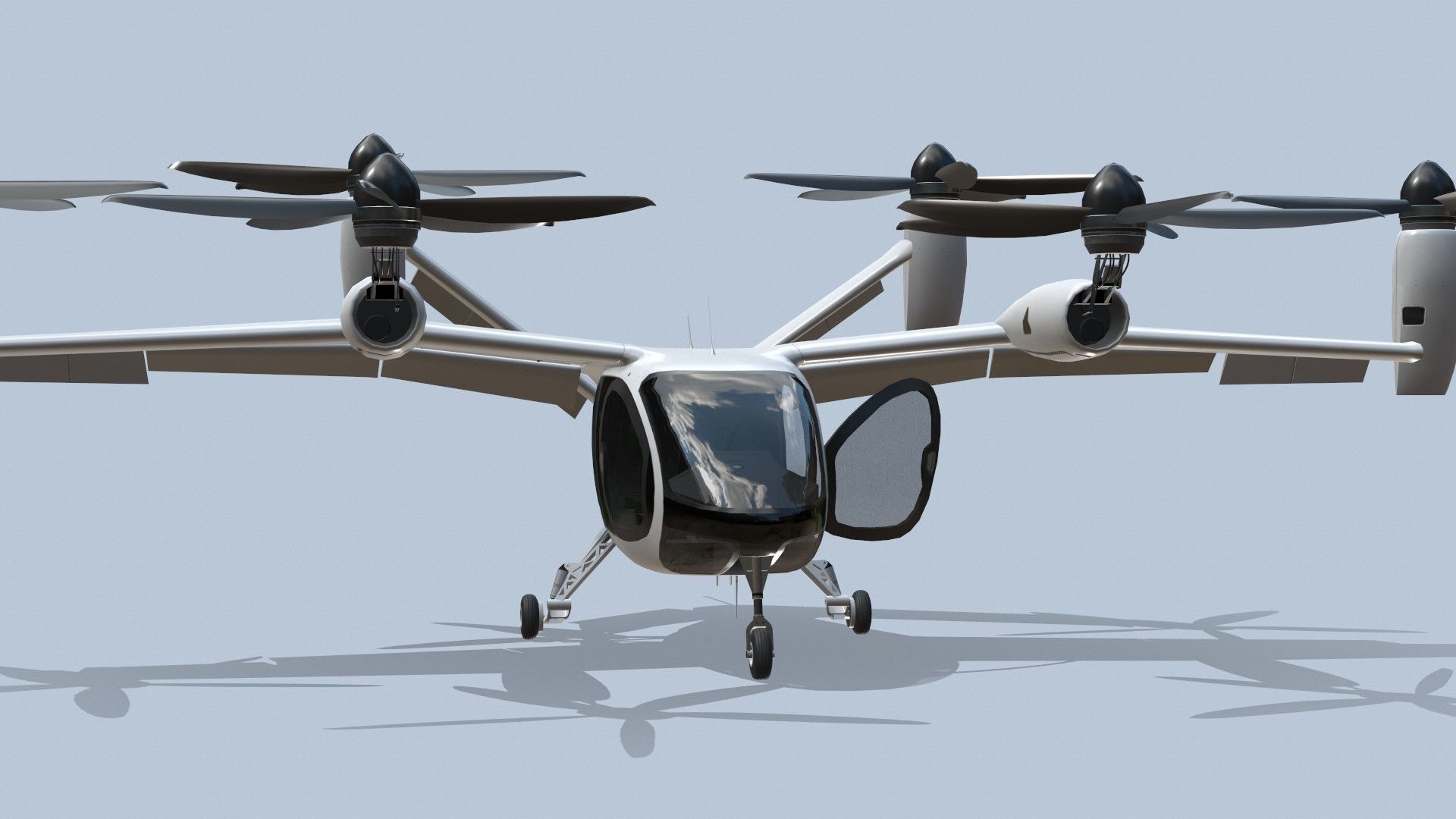 Joby S4 EVTOL Low-poly 3D model_4