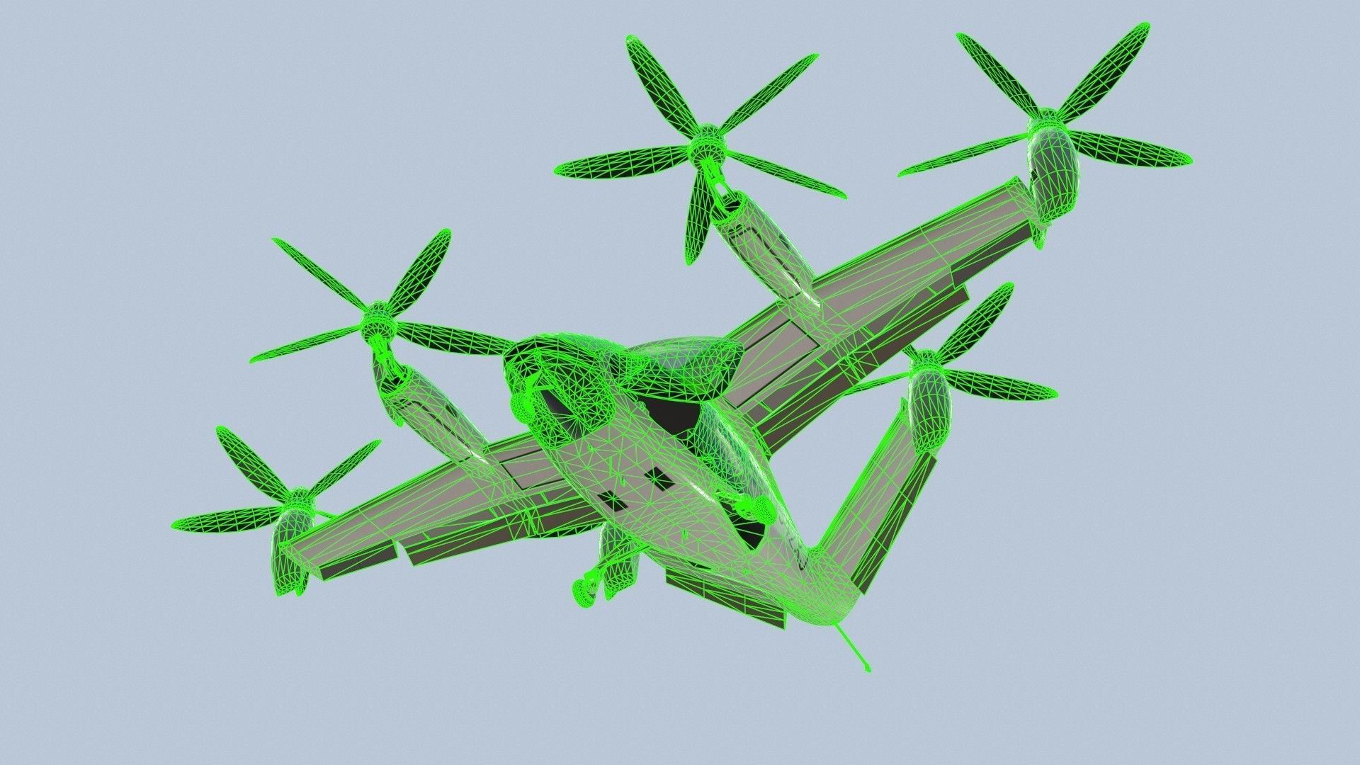 Joby S4 EVTOL Low-poly 3D model_23