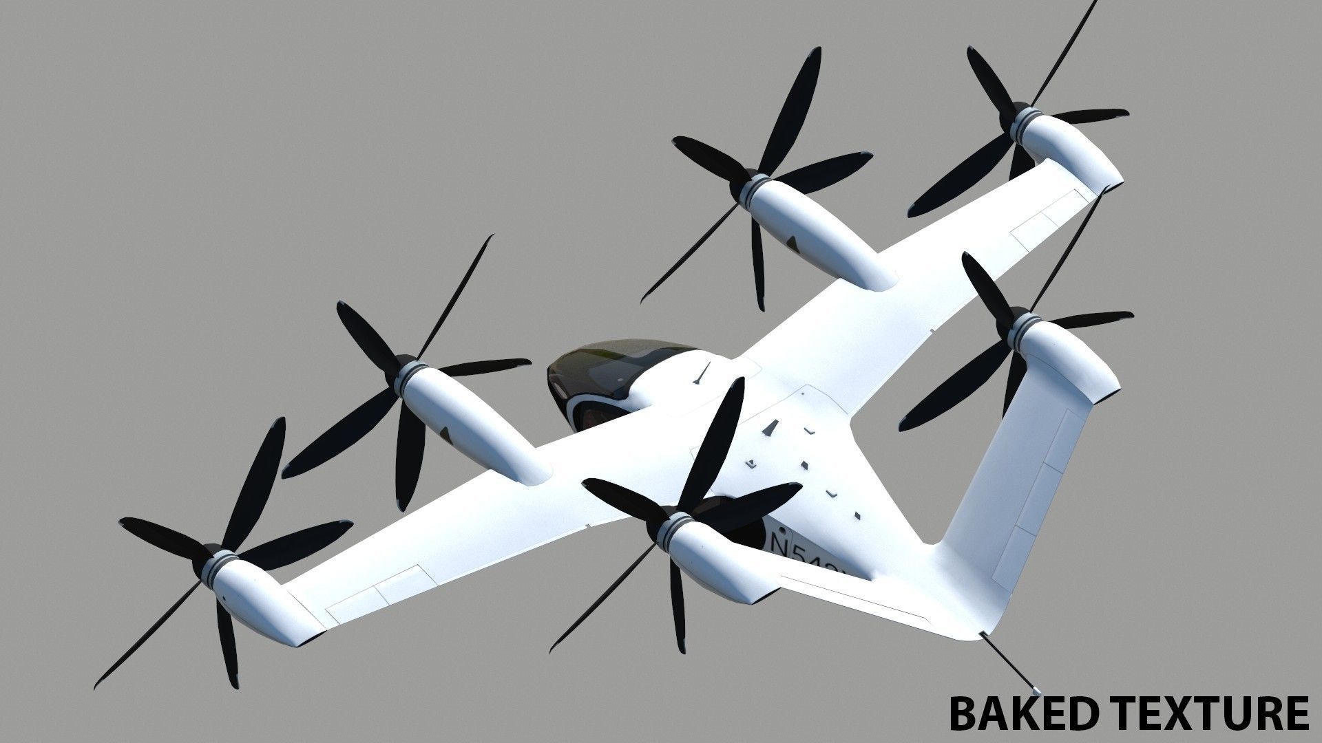 Joby S4 EVTOL Low-poly 3D model_20