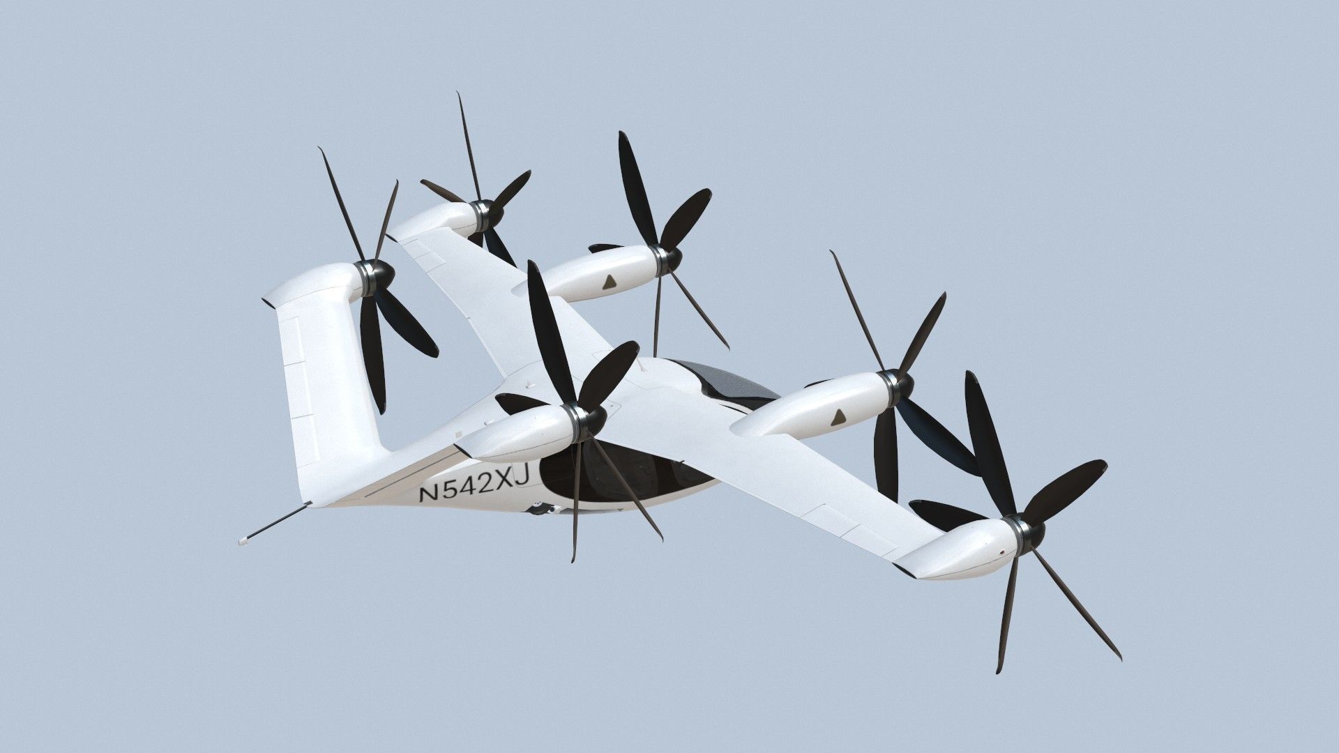 Joby S4 EVTOL Low-poly 3D model_7