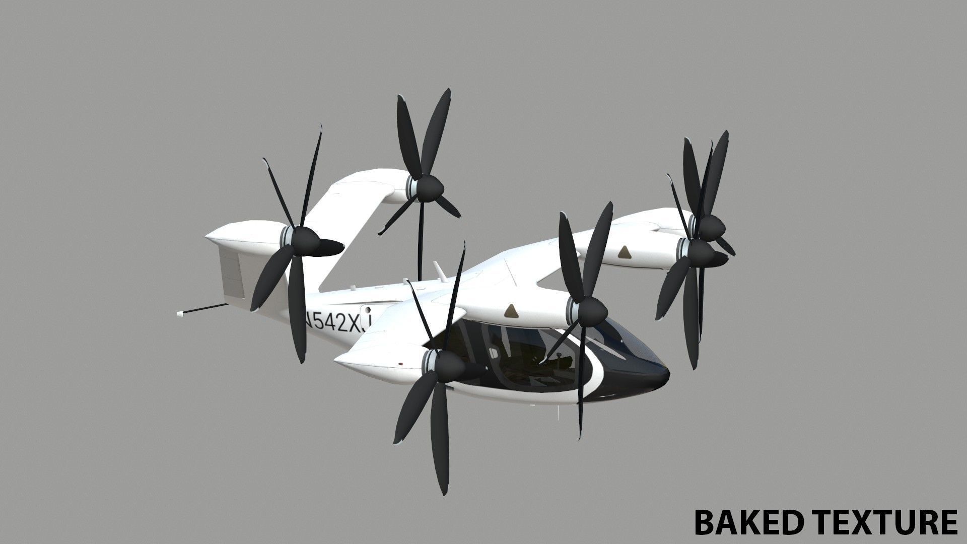 Joby S4 EVTOL Low-poly 3D model_21