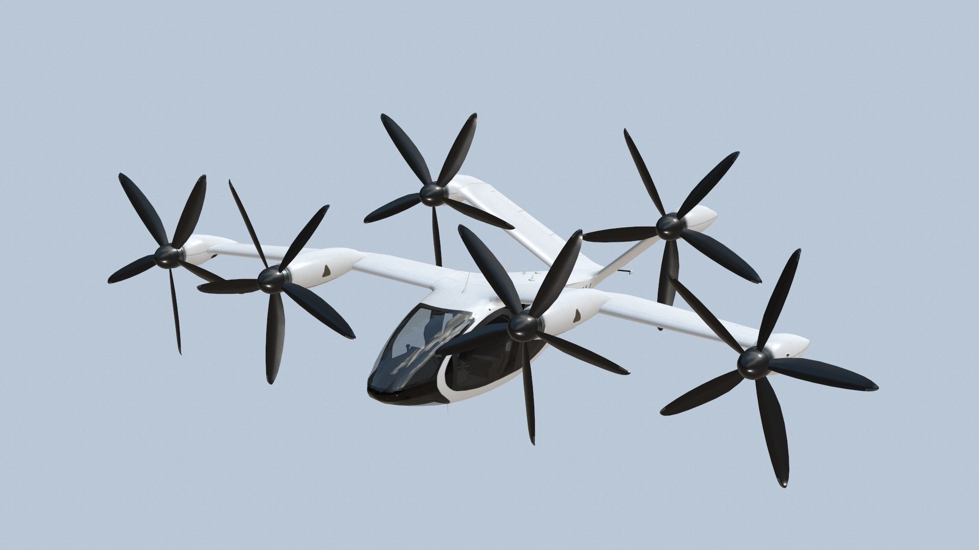 Joby S4 EVTOL Low-poly 3D model_2