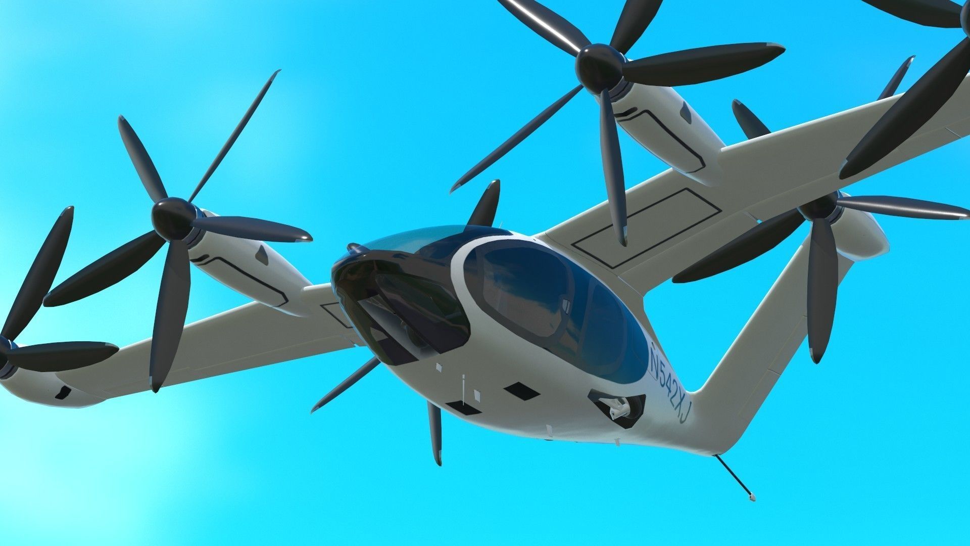 Joby S4 EVTOL Low-poly 3D model_17