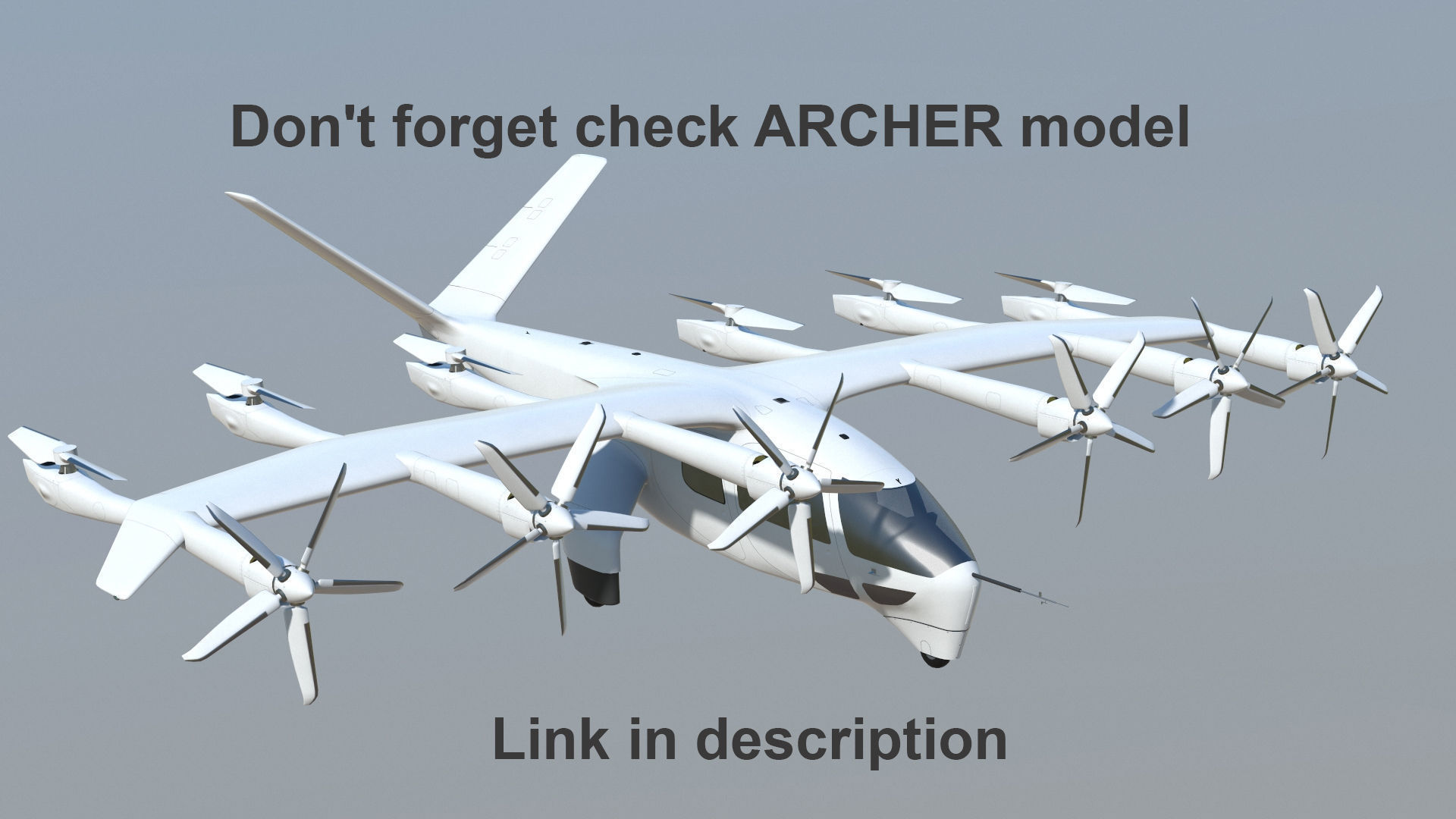 Joby S4 EVTOL Low-poly 3D model_25