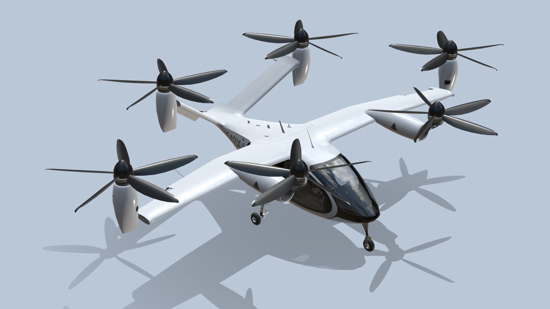 Joby S4 EVTOL Low-poly 3D model_10