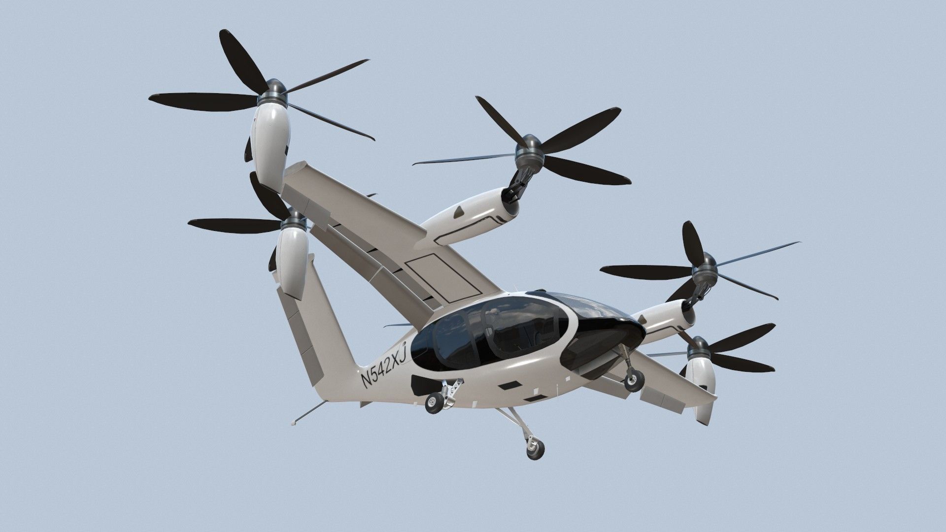 Joby S4 EVTOL Low-poly 3D model_6