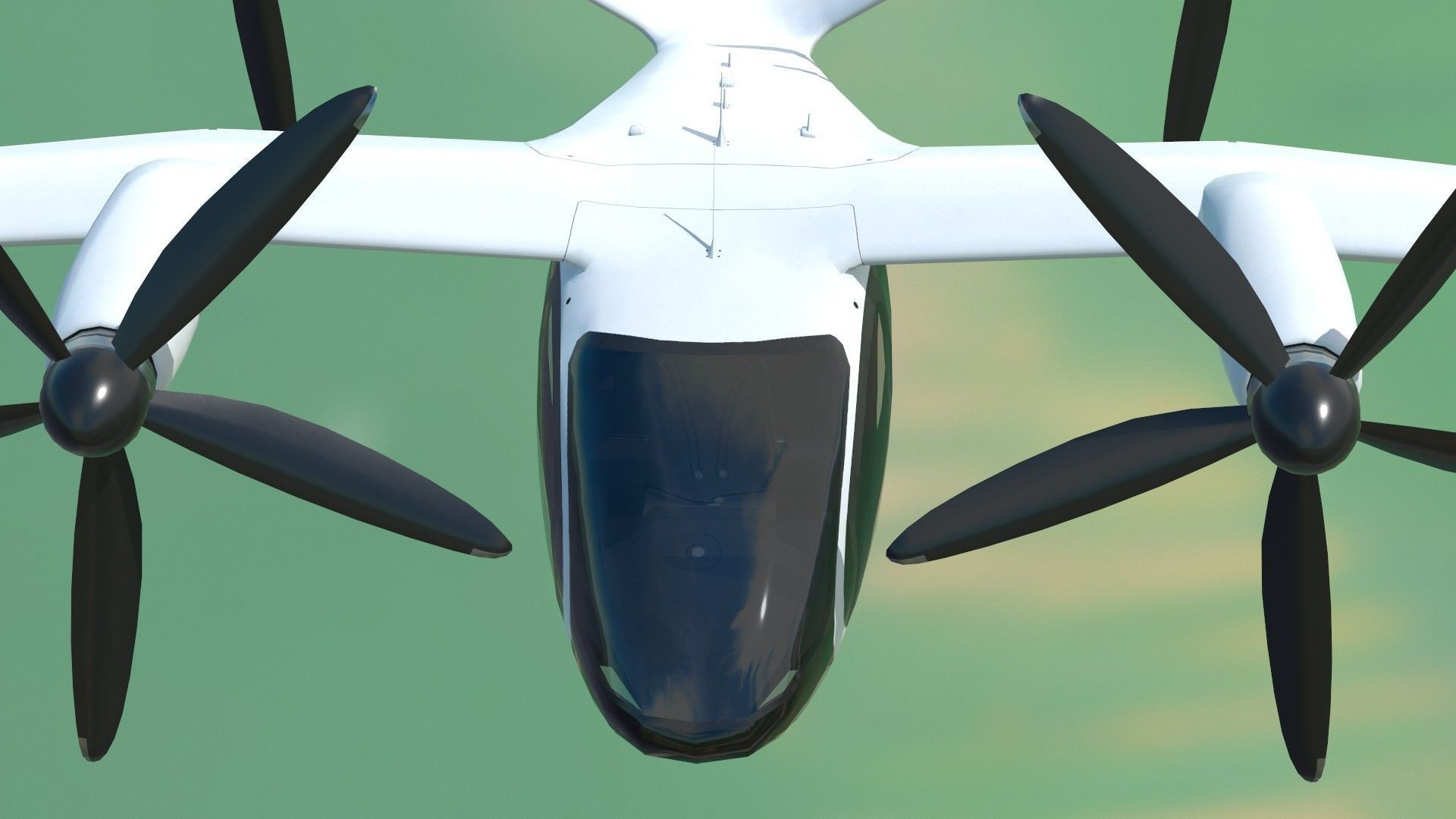 Joby S4 EVTOL Low-poly 3D model_16