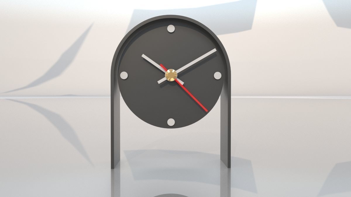 Table Clock Printable Free 3D print model_2