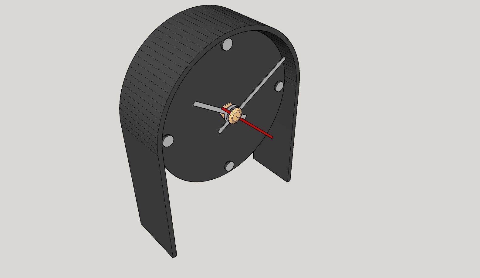 Table Clock Printable Free 3D print model_5