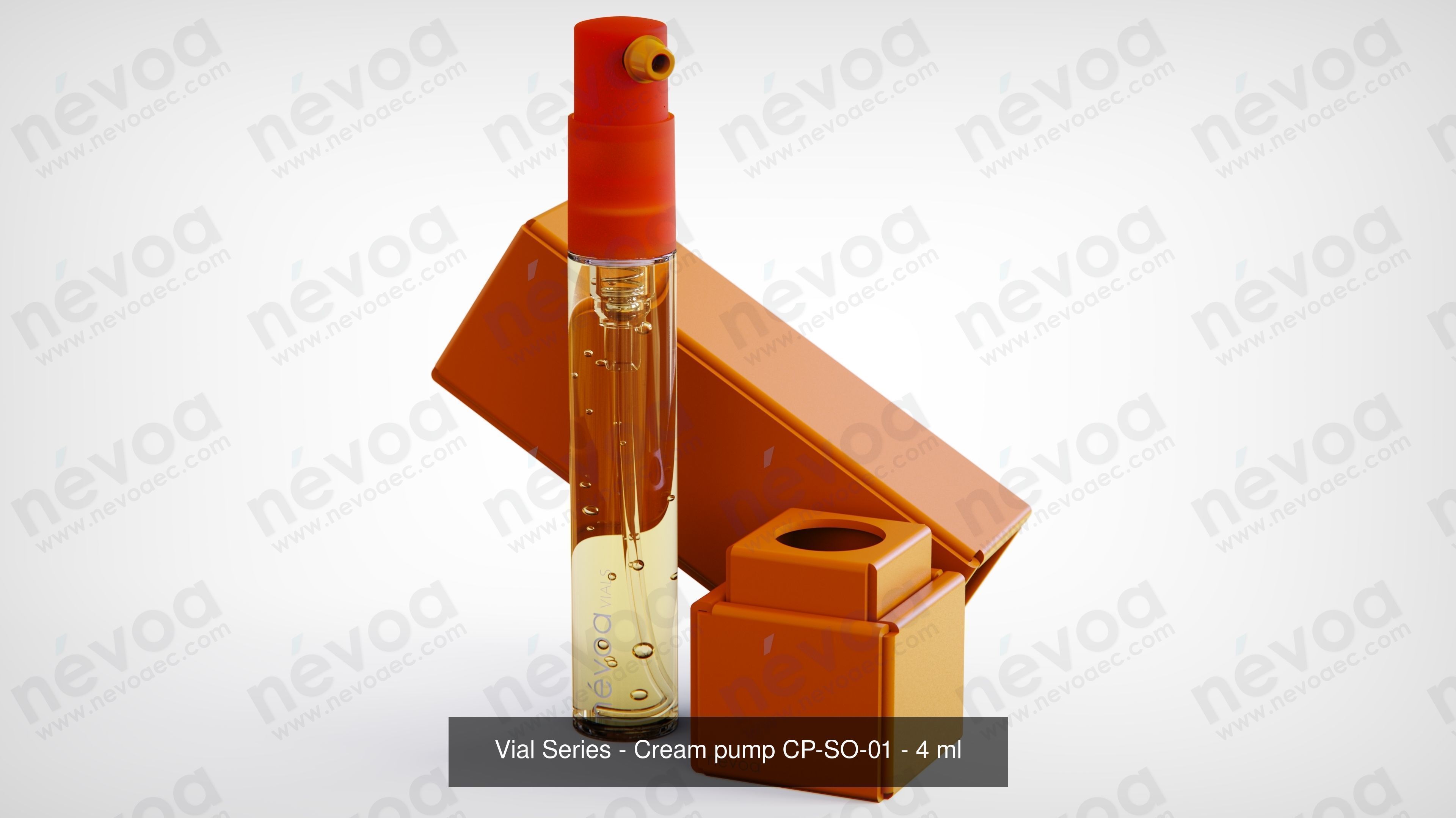 Vial Series - Mist sprayer - Cream pump - 4 ml 3D Model Collection_2