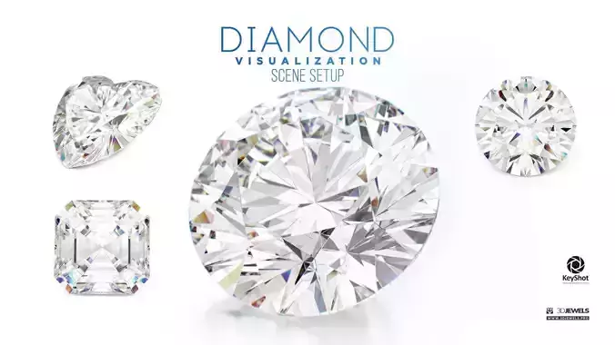KeyShot Scene Setup For Jewelry Diamonds Renderings