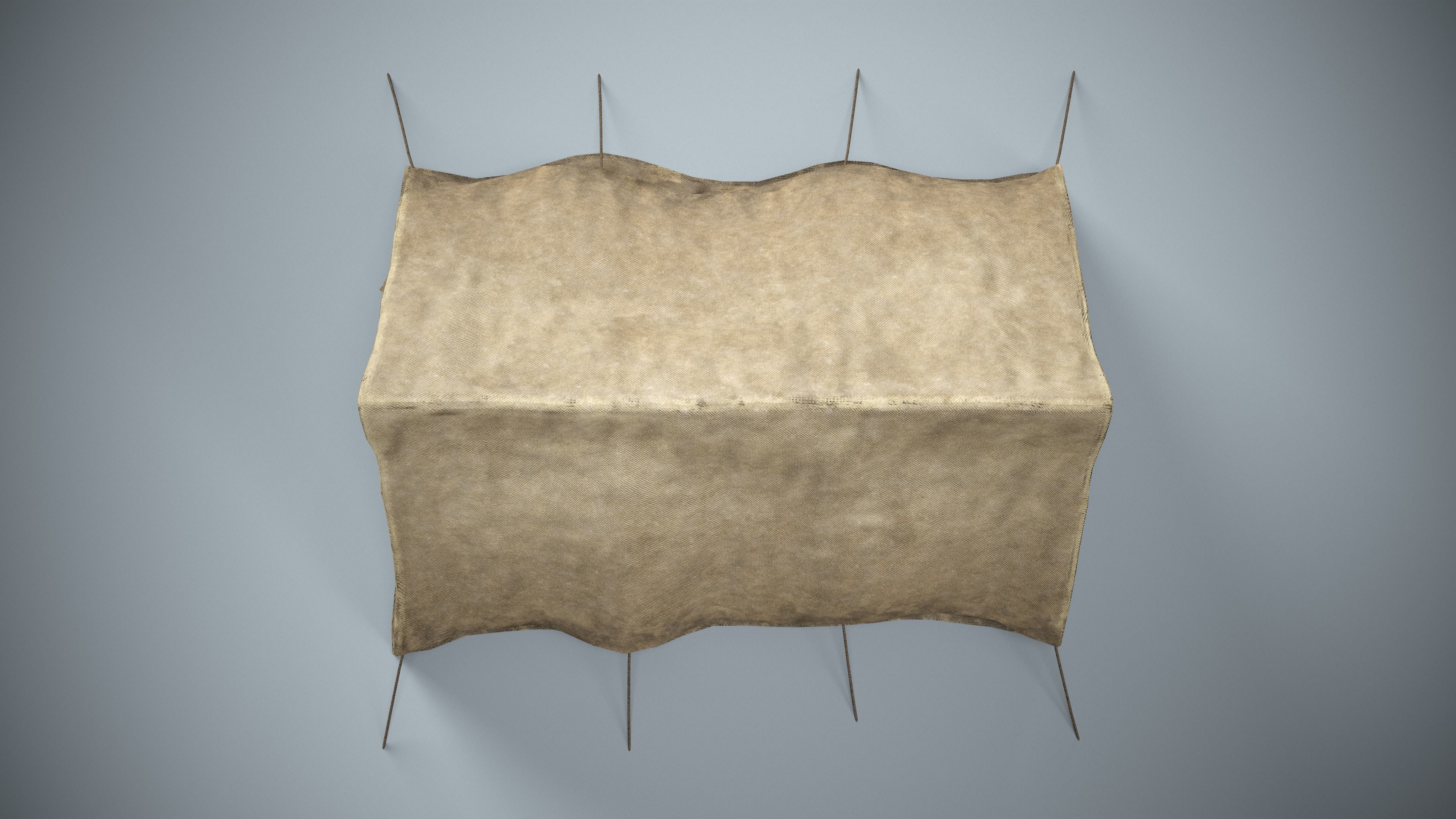 Medieval Camping Tent Low-poly 3D model_3