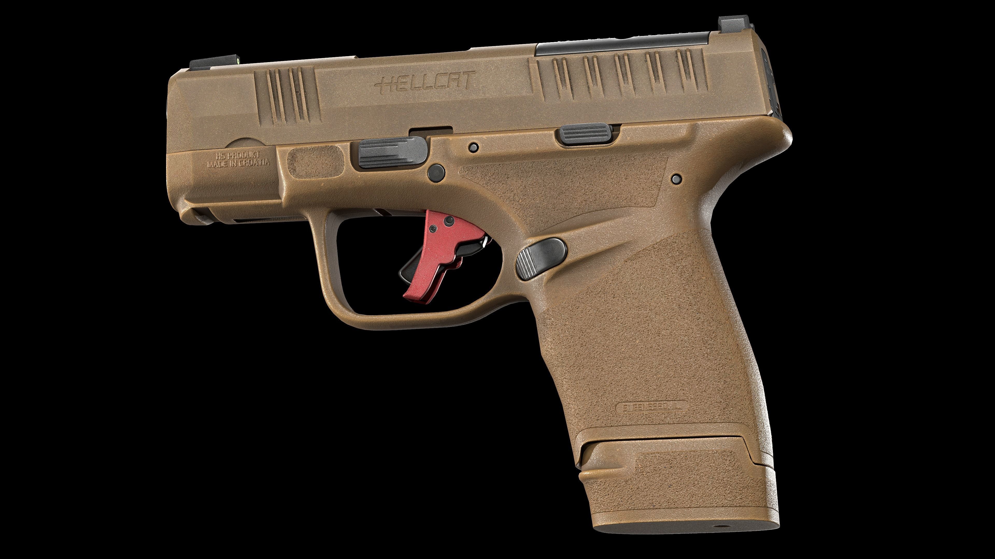 Springfield Armory Hellcat V1 Low-poly 3D model_3