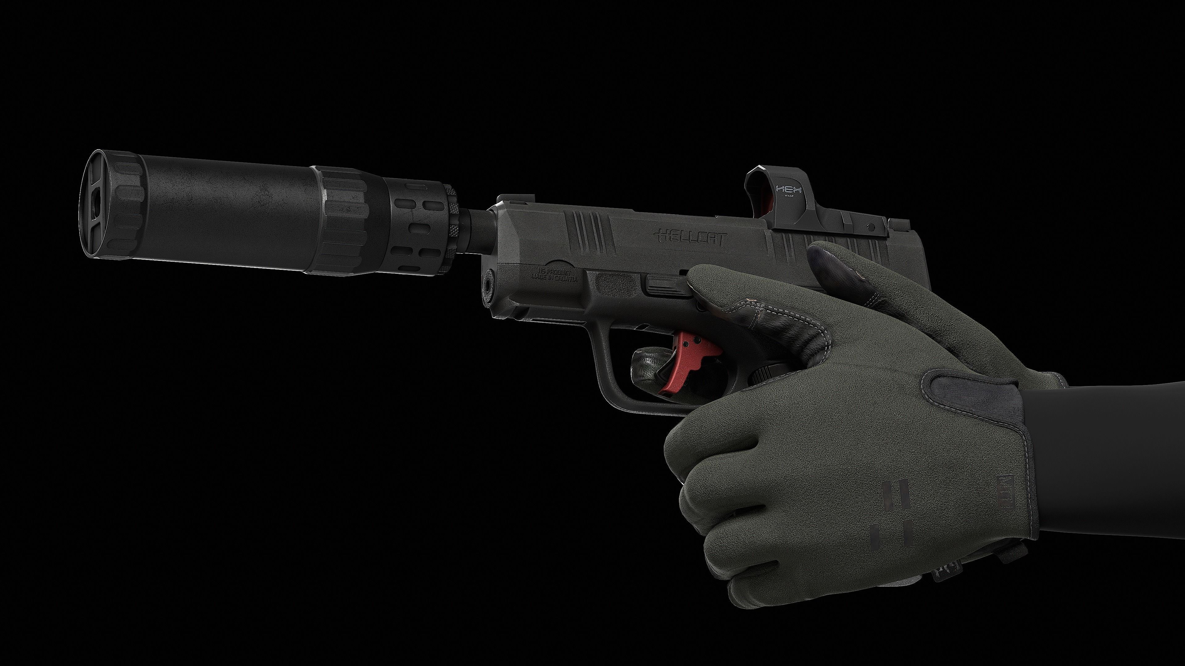 Springfield Armory Hellcat V1 Low-poly 3D model_13