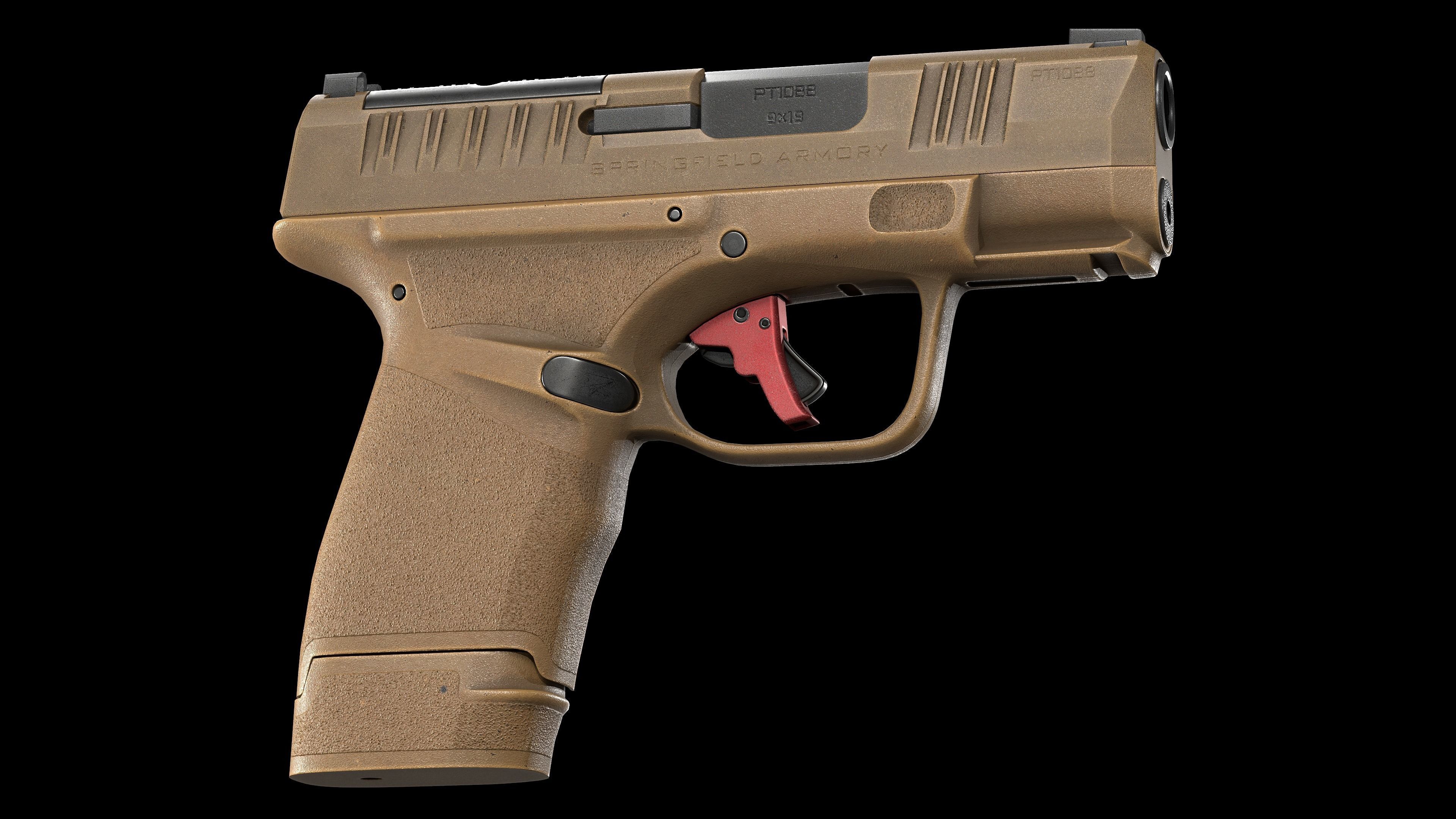 Springfield Armory Hellcat V1 Low-poly 3D model_2