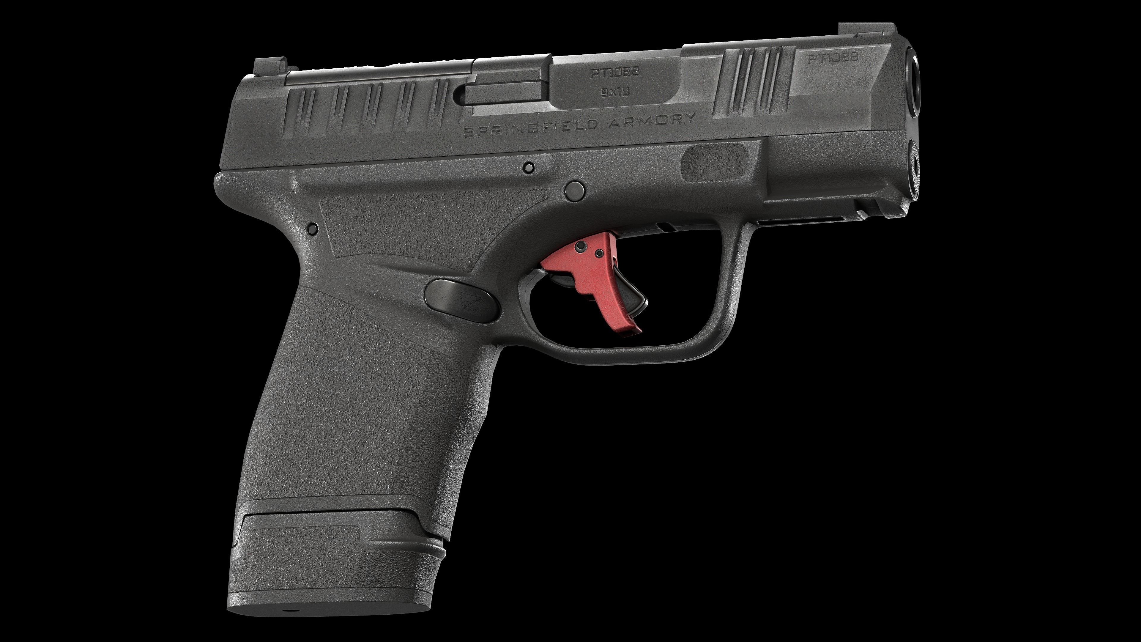 Springfield Armory Hellcat V1 Low-poly 3D model_1