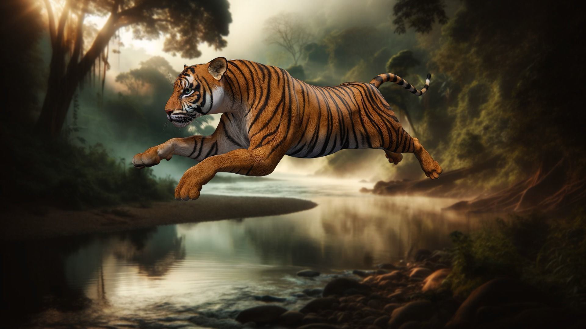 Tiger s Majesty Regal 3D Tiger Low-poly 3D model_24