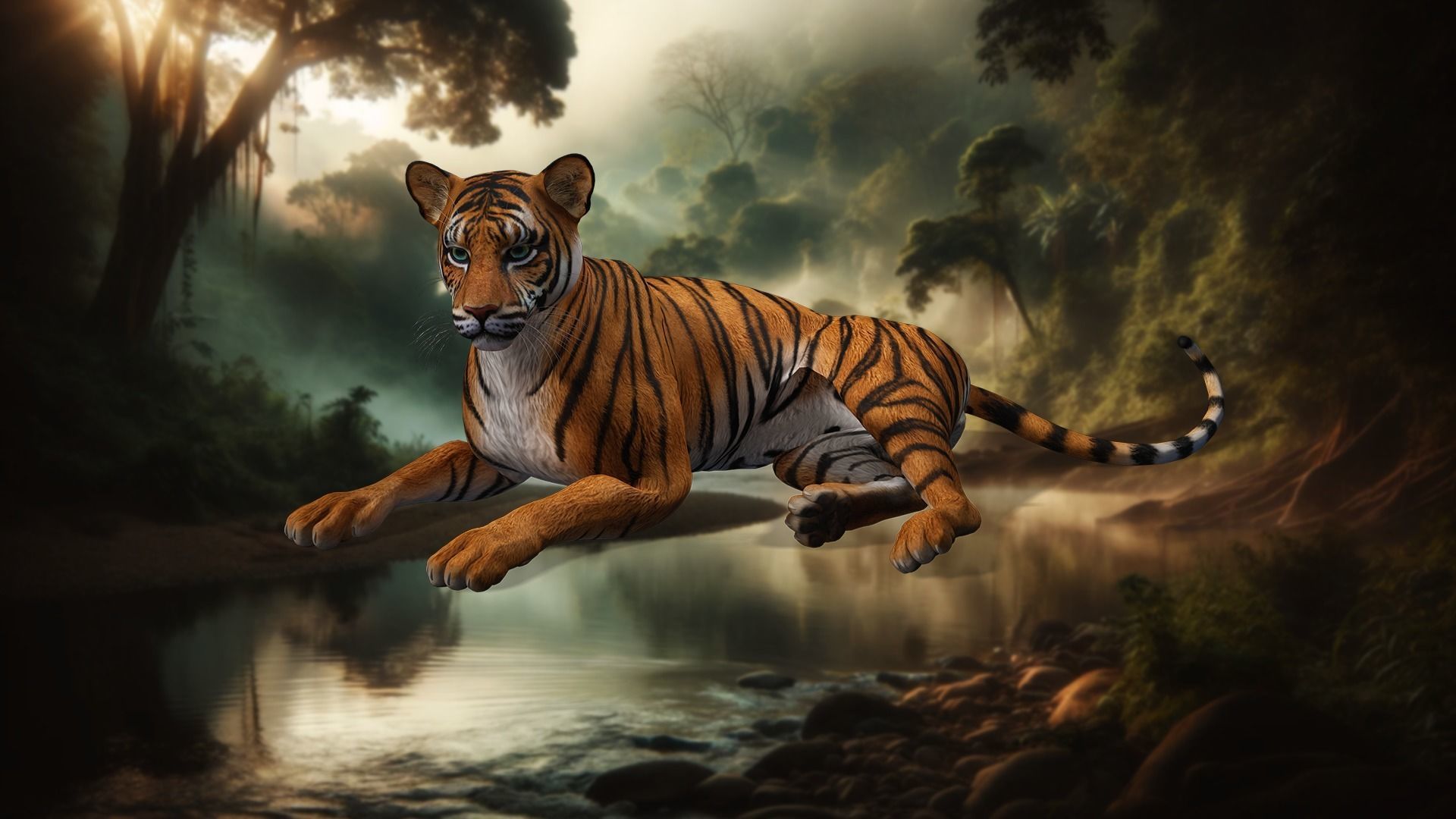 Tiger s Majesty Regal 3D Tiger Low-poly 3D model_3