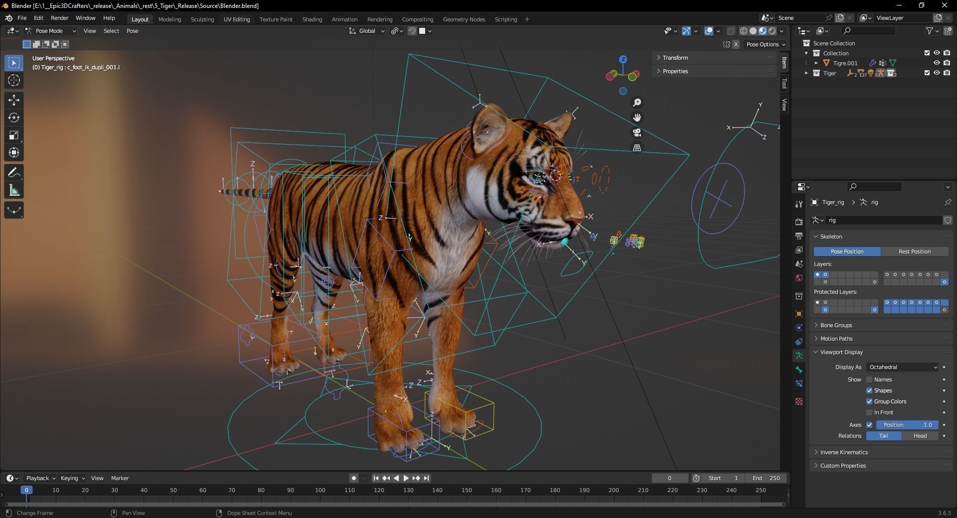 Tiger s Majesty Regal 3D Tiger Low-poly 3D model_11