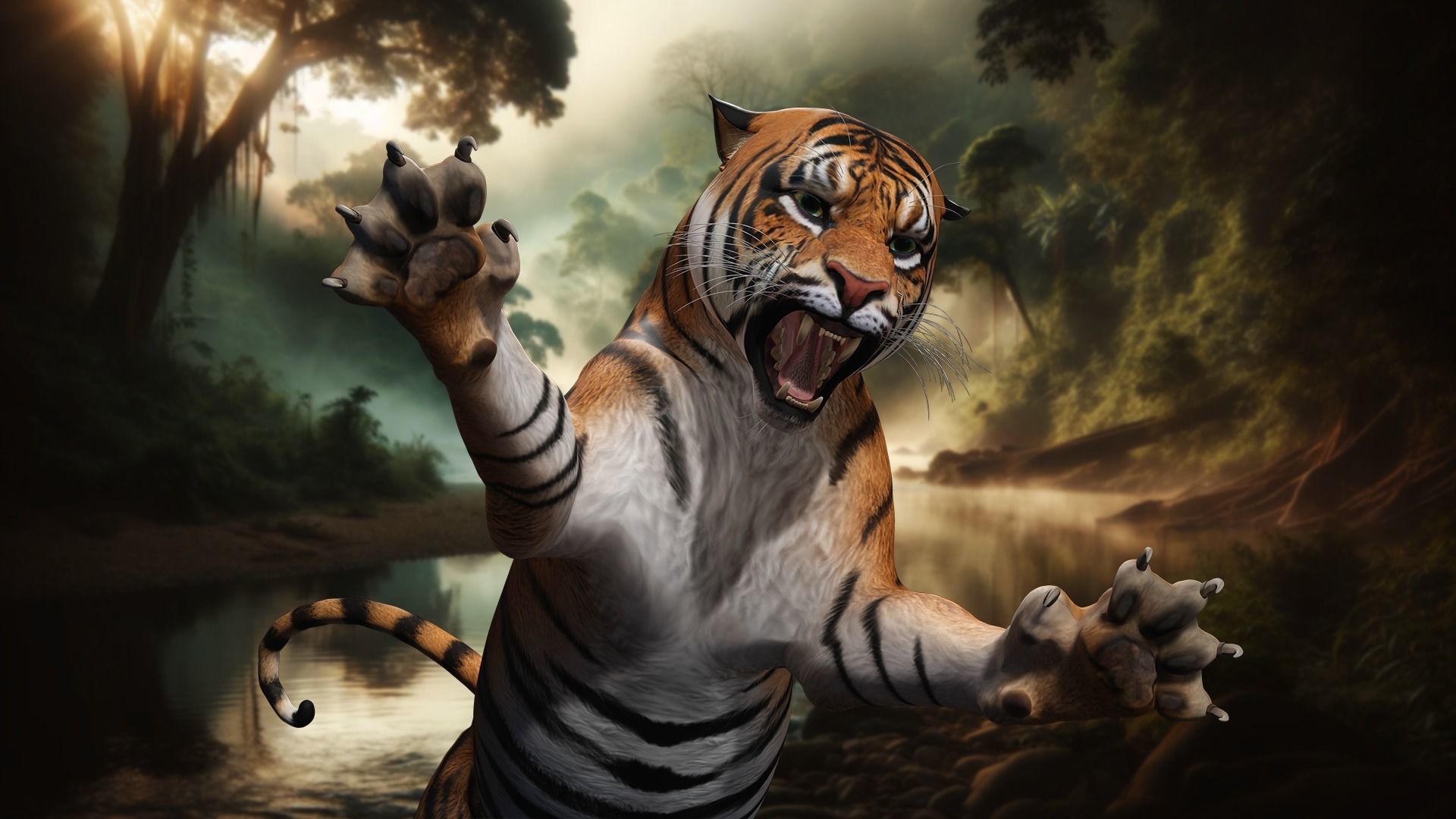 Tiger s Majesty Regal 3D Tiger Low-poly 3D model_26