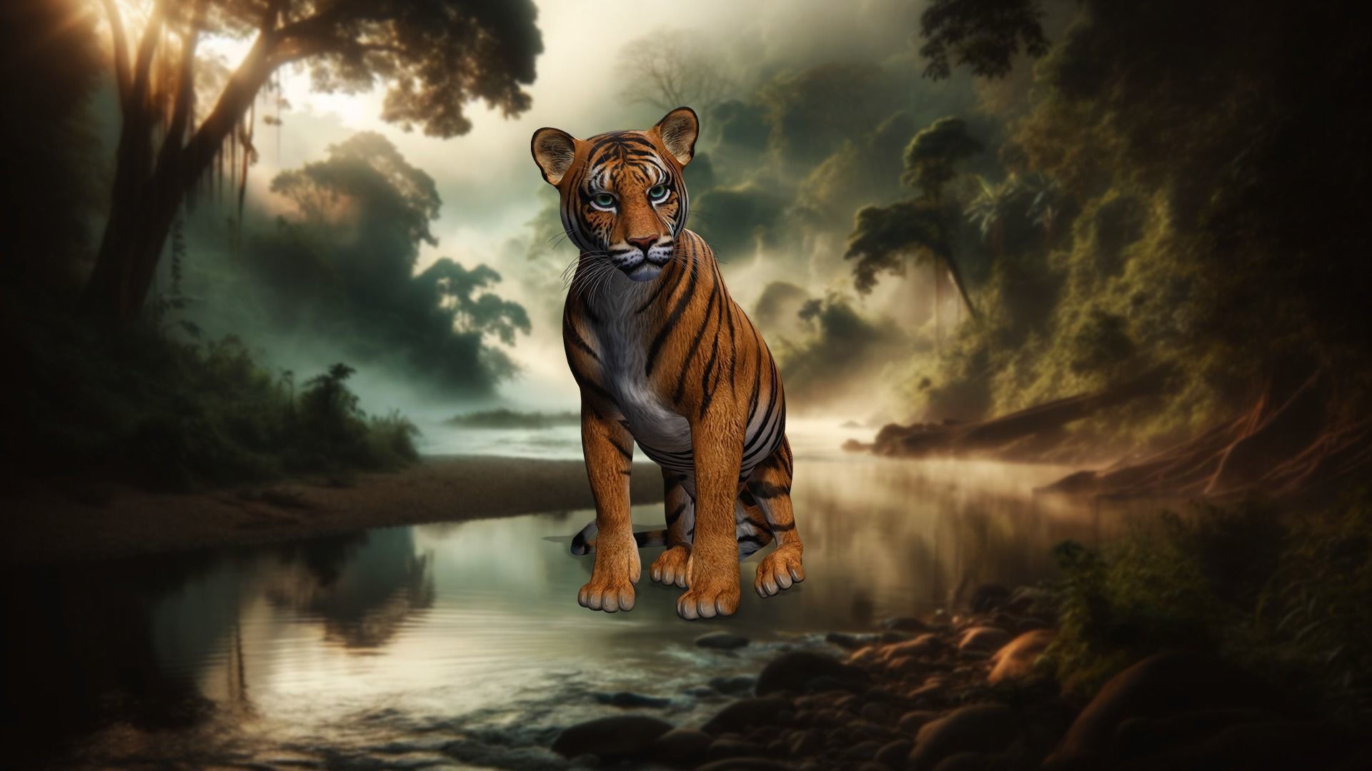 Tiger s Majesty Regal 3D Tiger Low-poly 3D model_29