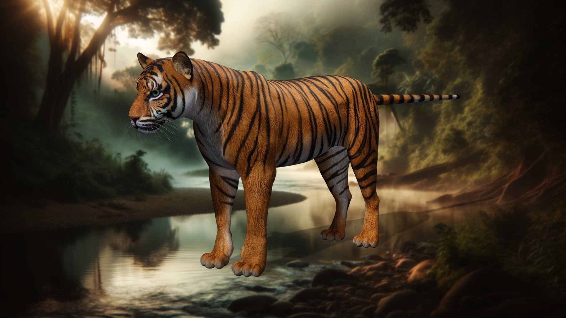 Tiger s Majesty Regal 3D Tiger Low-poly 3D model_23