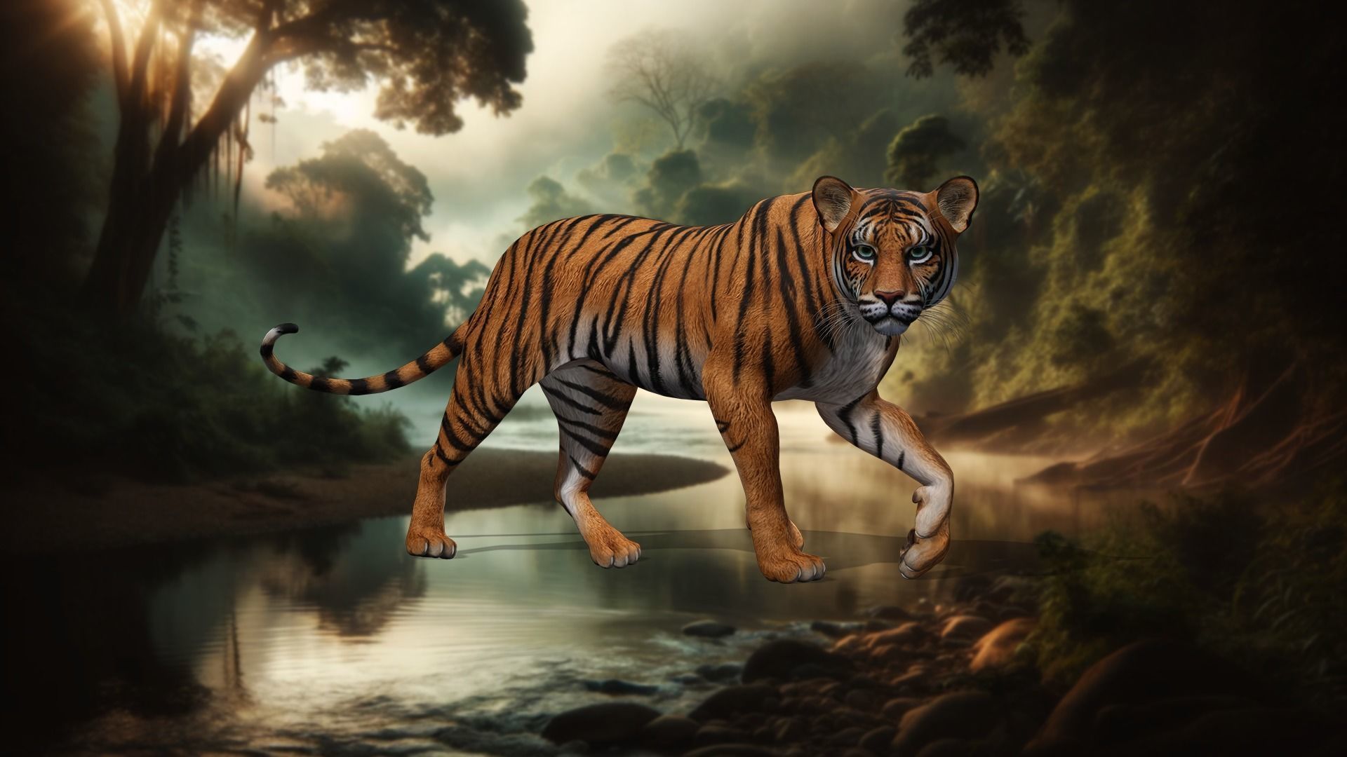 Tiger s Majesty Regal 3D Tiger Low-poly 3D model_27