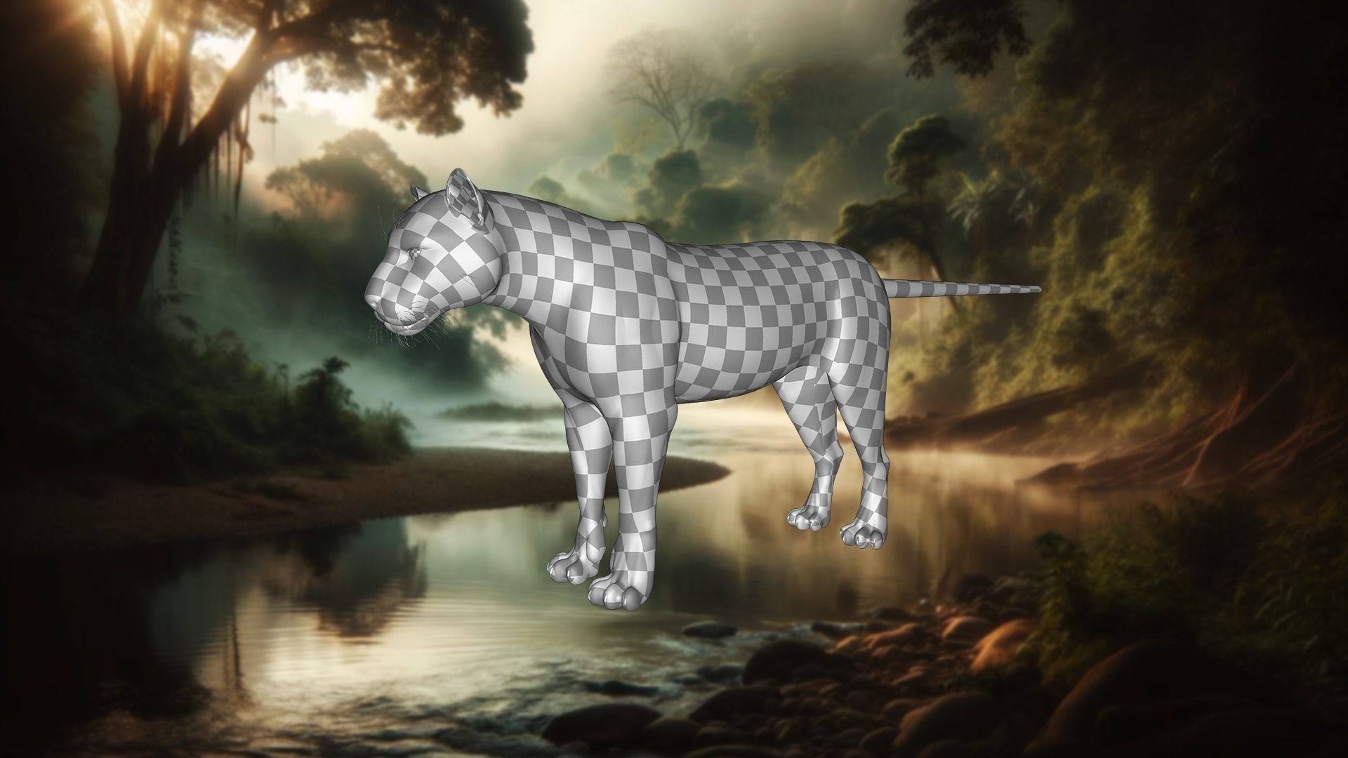 Tiger s Majesty Regal 3D Tiger Low-poly 3D model_21