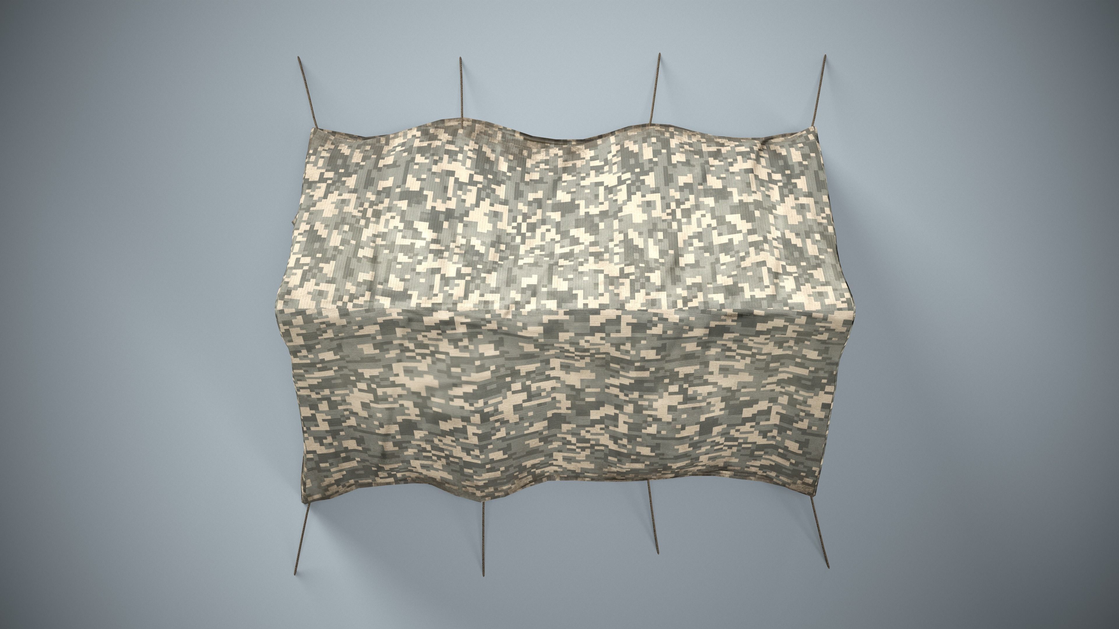 Military Camp Tent Low-poly 3D model_3