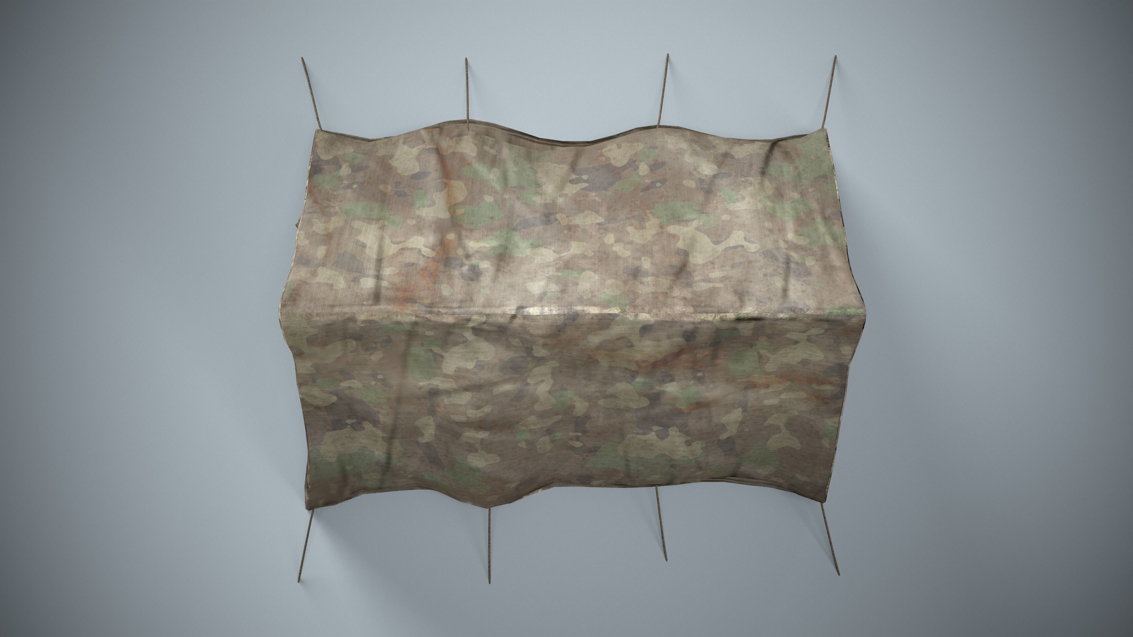 Camping Military Tent Low-poly 3D model_3